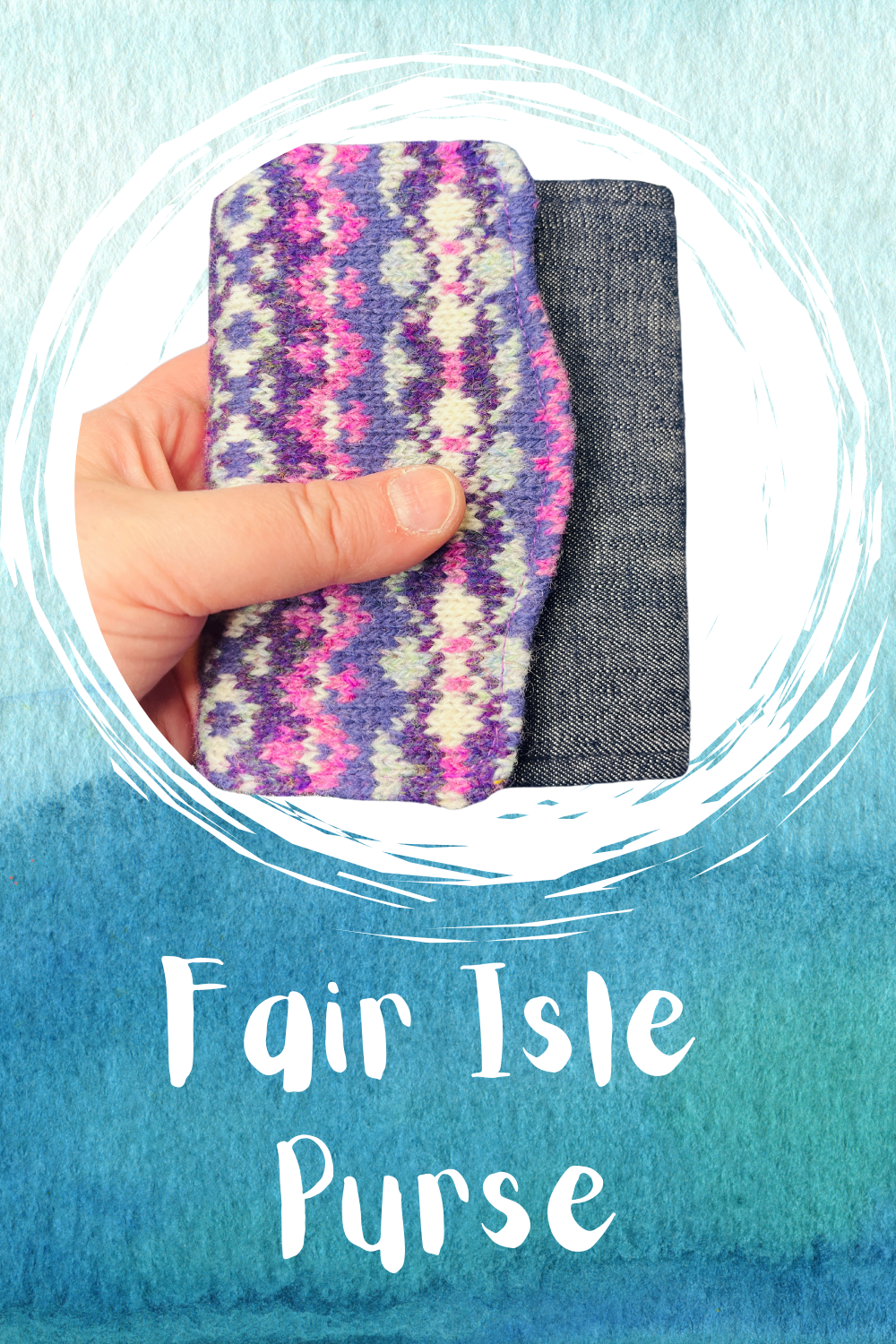 Hand Knitted Fair Isle Purse - Uphouse Crafts