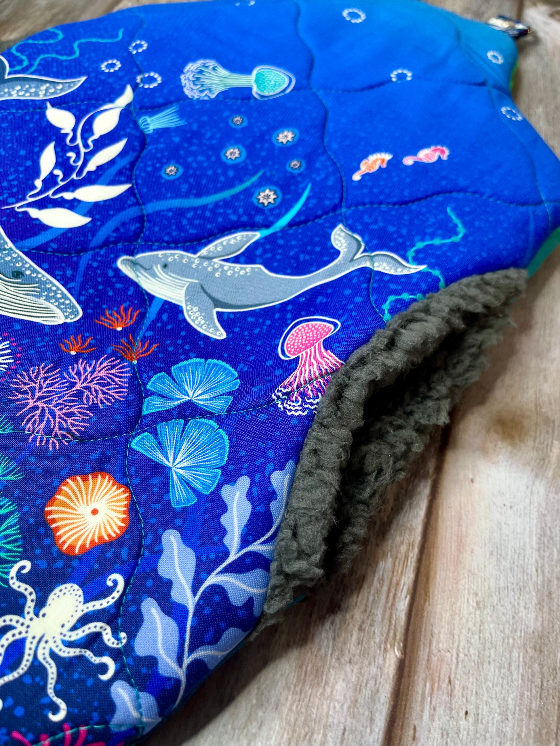 Wearable Hot Water Bottle Cover - Under the sea aurora - Uphouse Crafts