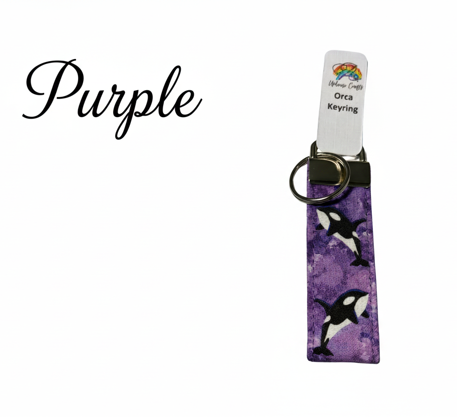 Keyring | Aqua, Sea Blue & Pueple Orca