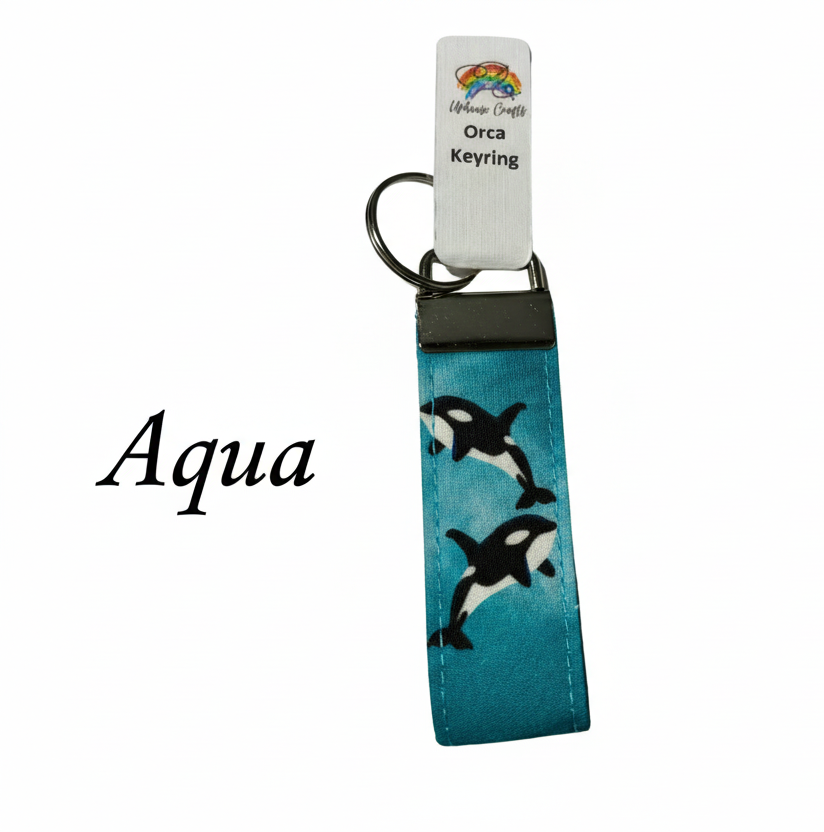 Keyring | Aqua, Sea Blue & Pueple Orca