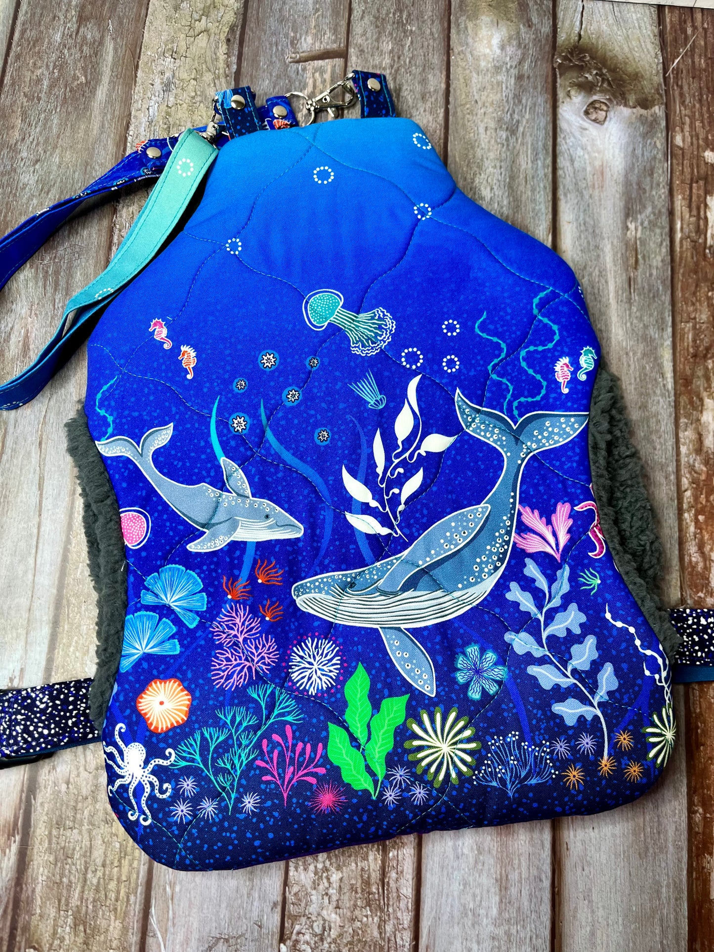 Wearable Hot Water Bottle Cover - Under the sea aurora - Uphouse Crafts