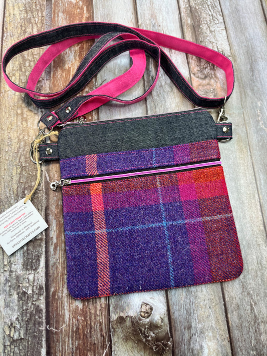 Small Crossbody Tweed Bag - Shetland Sunset - Uphouse Crafts