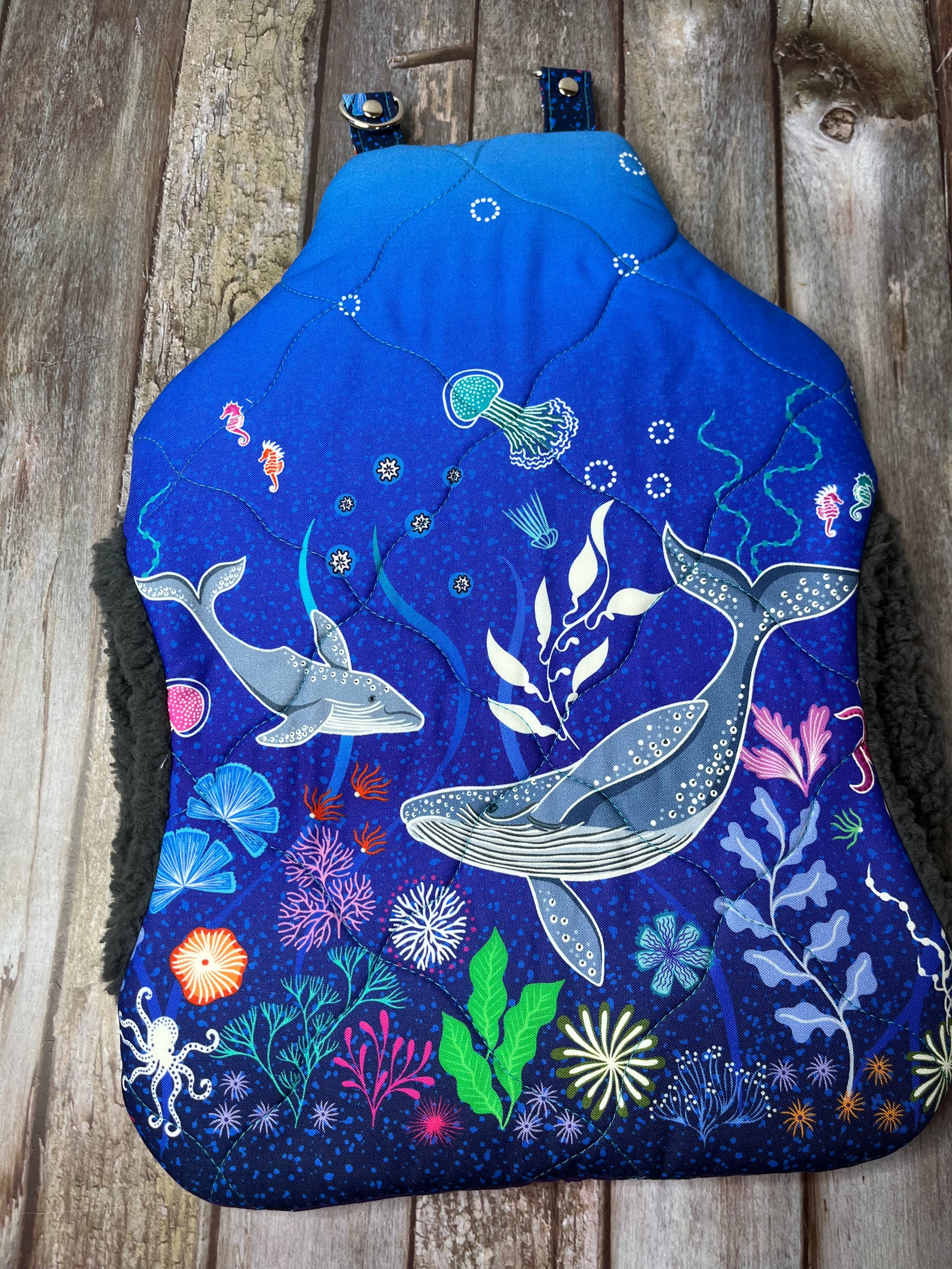 Wearable Hot Water Bottle Cover - Under the sea aurora - Uphouse Crafts