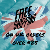 Free Shipping on uk orders over £25 - uk flag over a background of thread