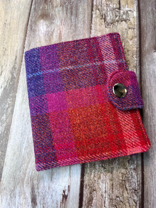 SALE Handmade Wool Bi-Fold Wallet - Shetland Sunset Tweed - Uphouse Crafts
