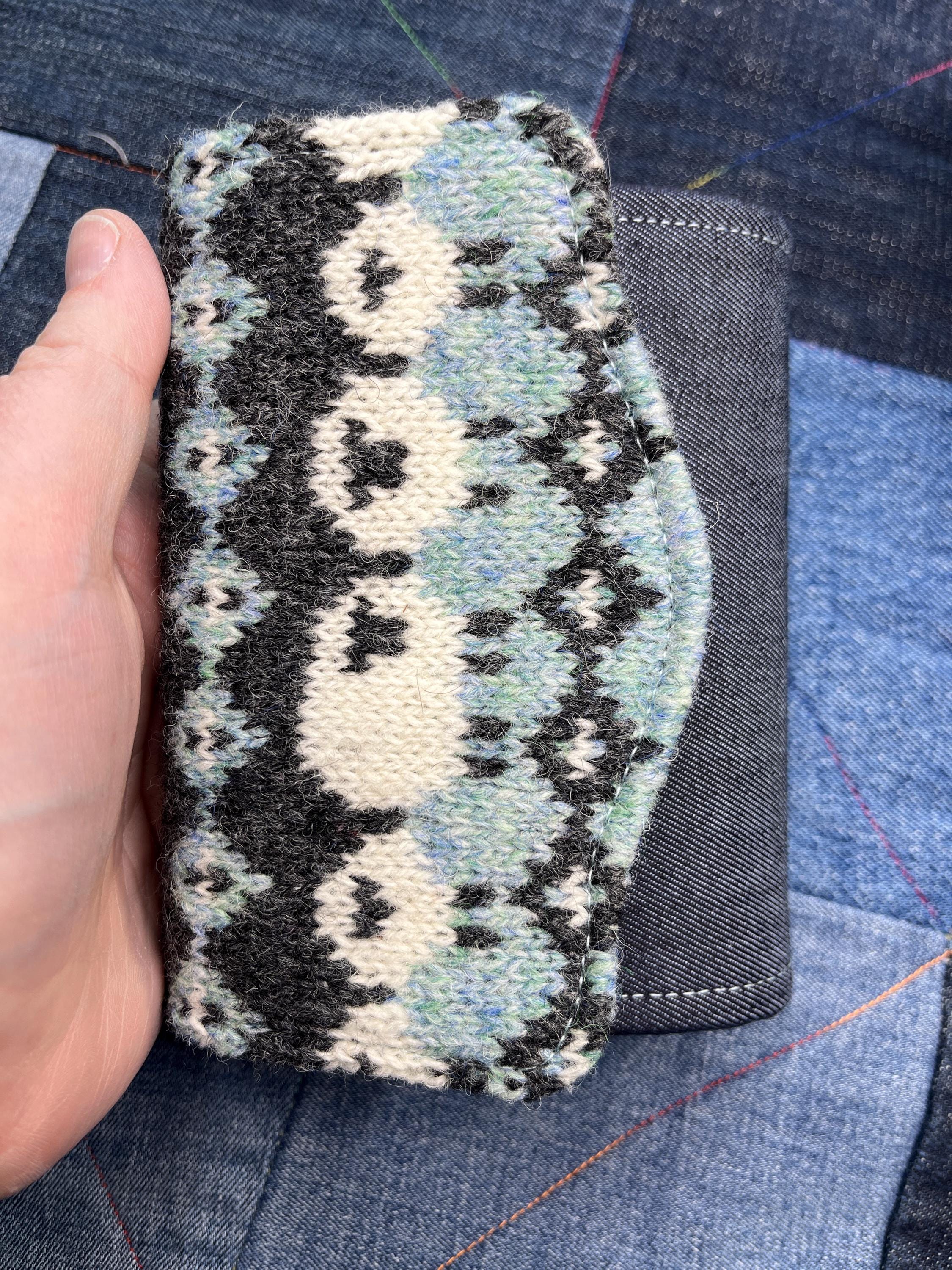 Aqua Grey Sheep Wool Purse - Uphouse Crafts