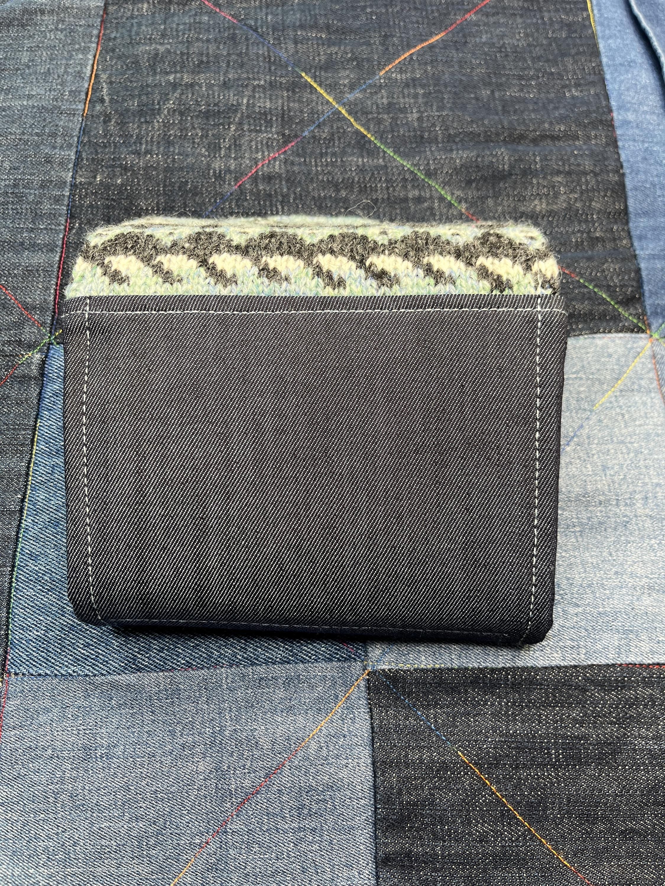 Aqua Grey Sheep Wool Purse - Uphouse Crafts