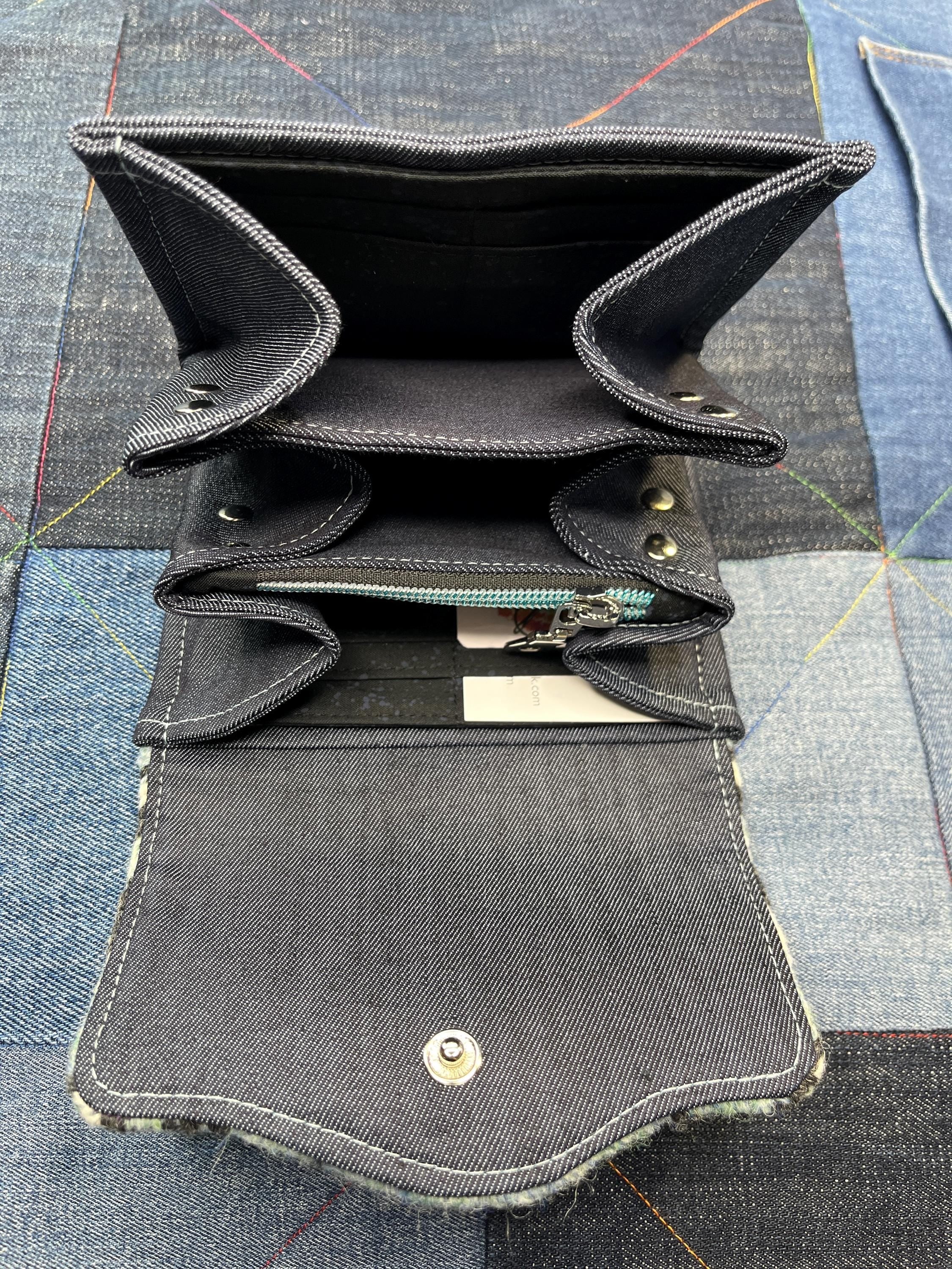 Aqua Grey Sheep Wool Purse - Uphouse Crafts