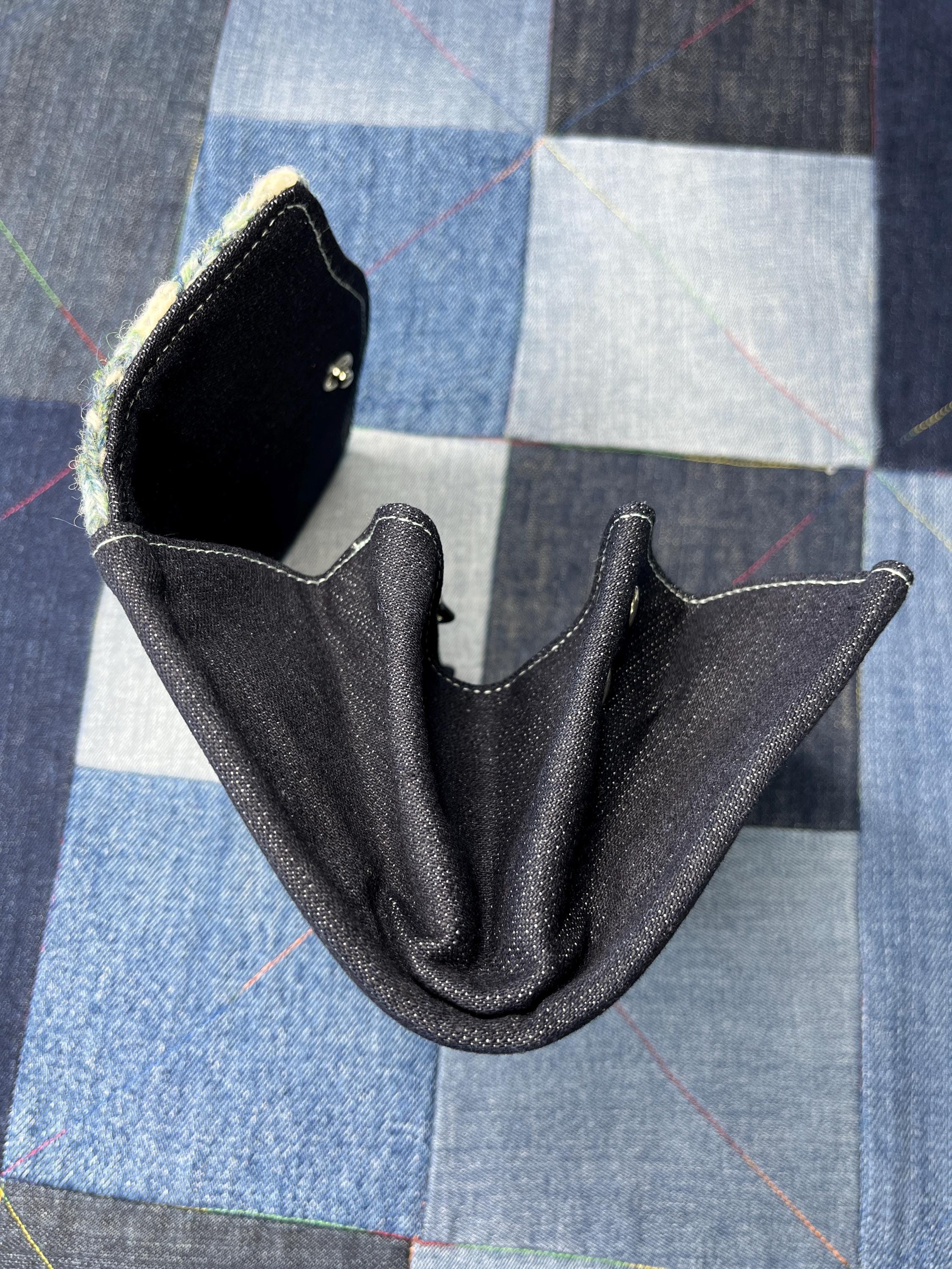 Aqua Ivory Grey Wool Fair Isle Purse - Uphouse Crafts