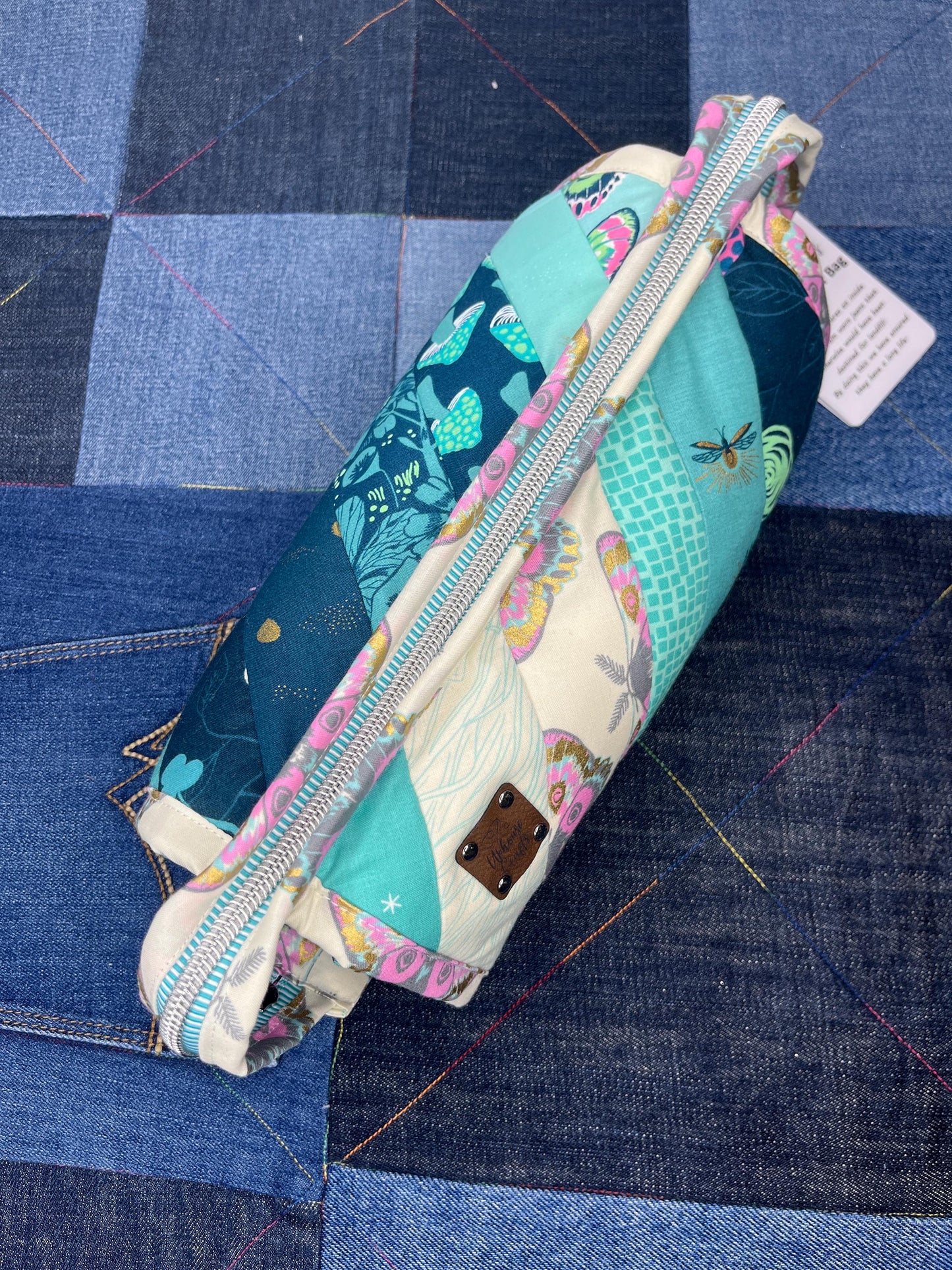 Aqua Pink Green Sew Together Bag - Uphouse Crafts