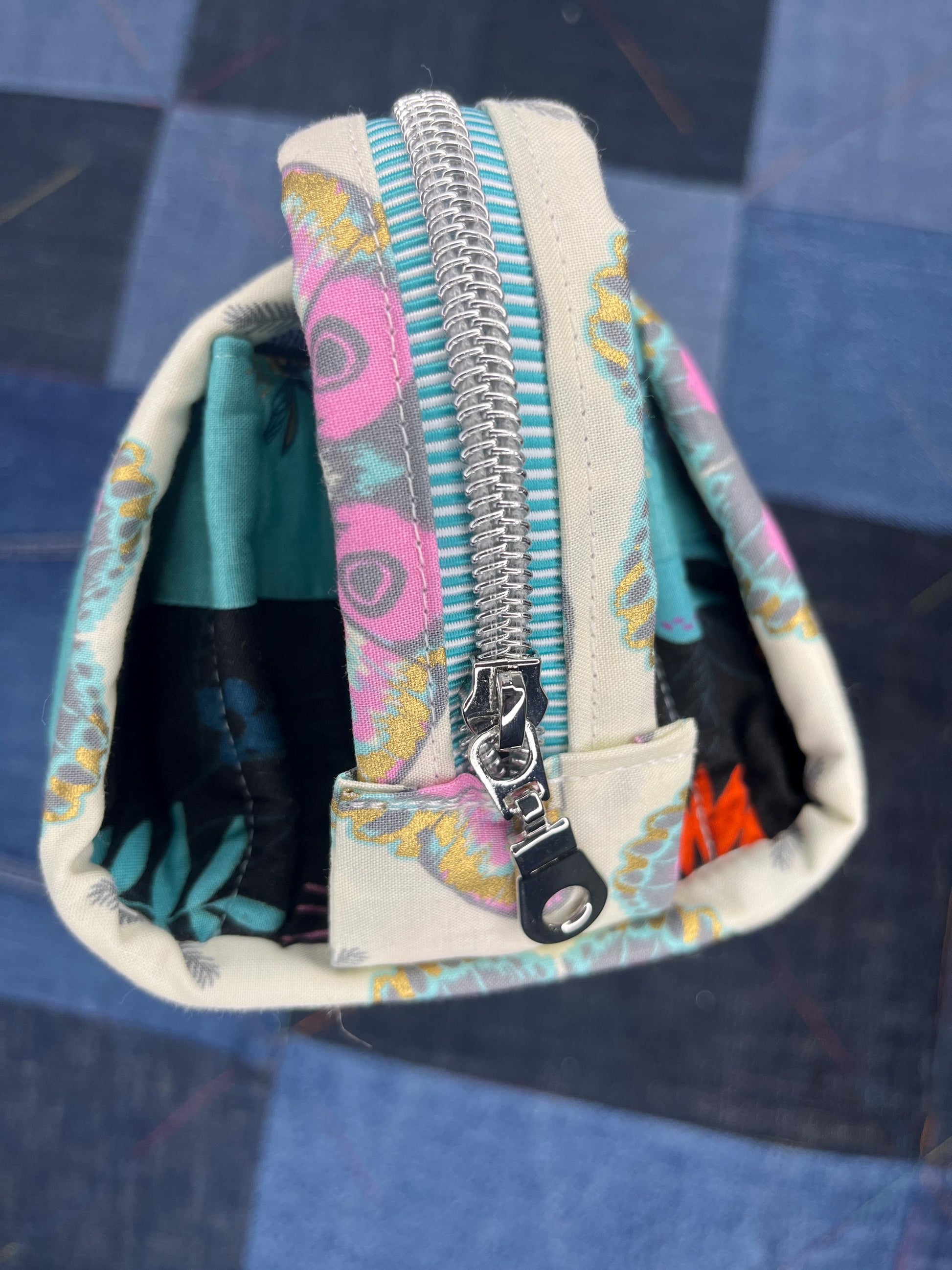 Aqua Pink Green Sew Together Bag - Uphouse Crafts