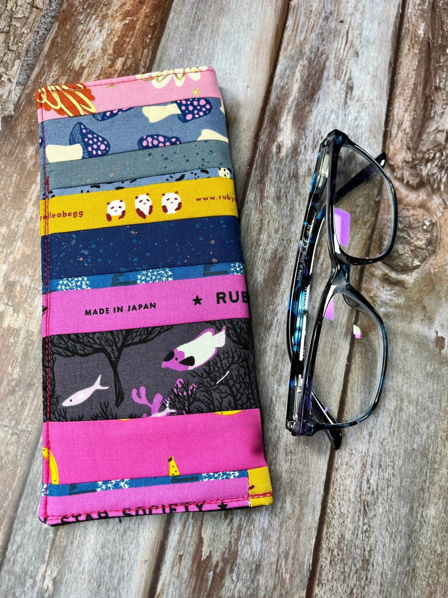 Banana Panda Mushroom Patchwork Glasses Case - Uphouse Crafts