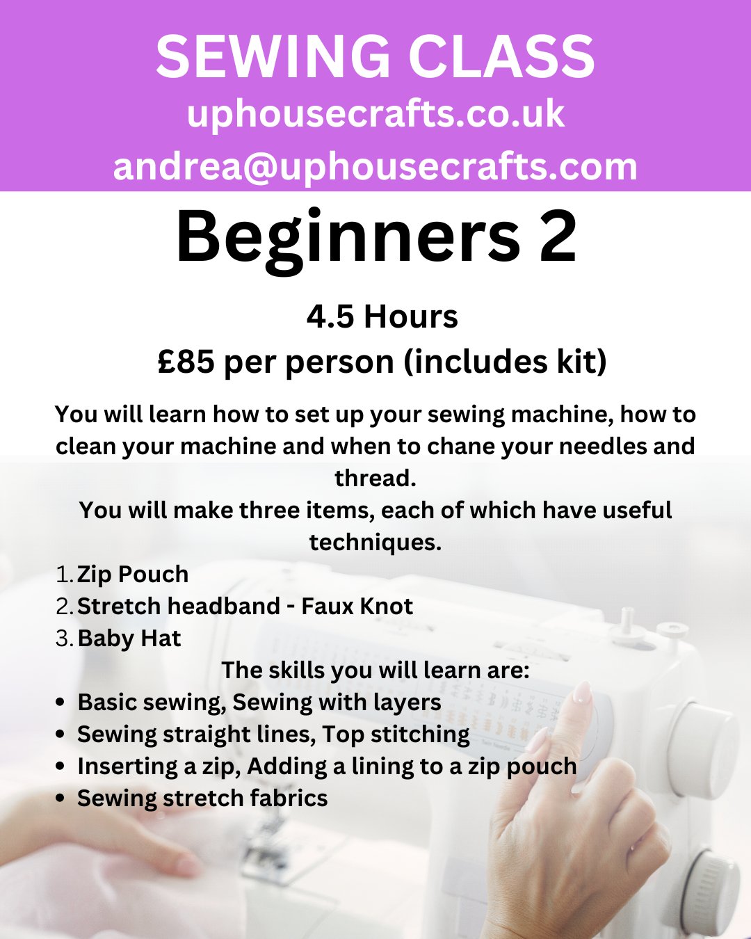 Beginners | Patchwork | Sewing Class | 5 hour class - Uphouse Crafts