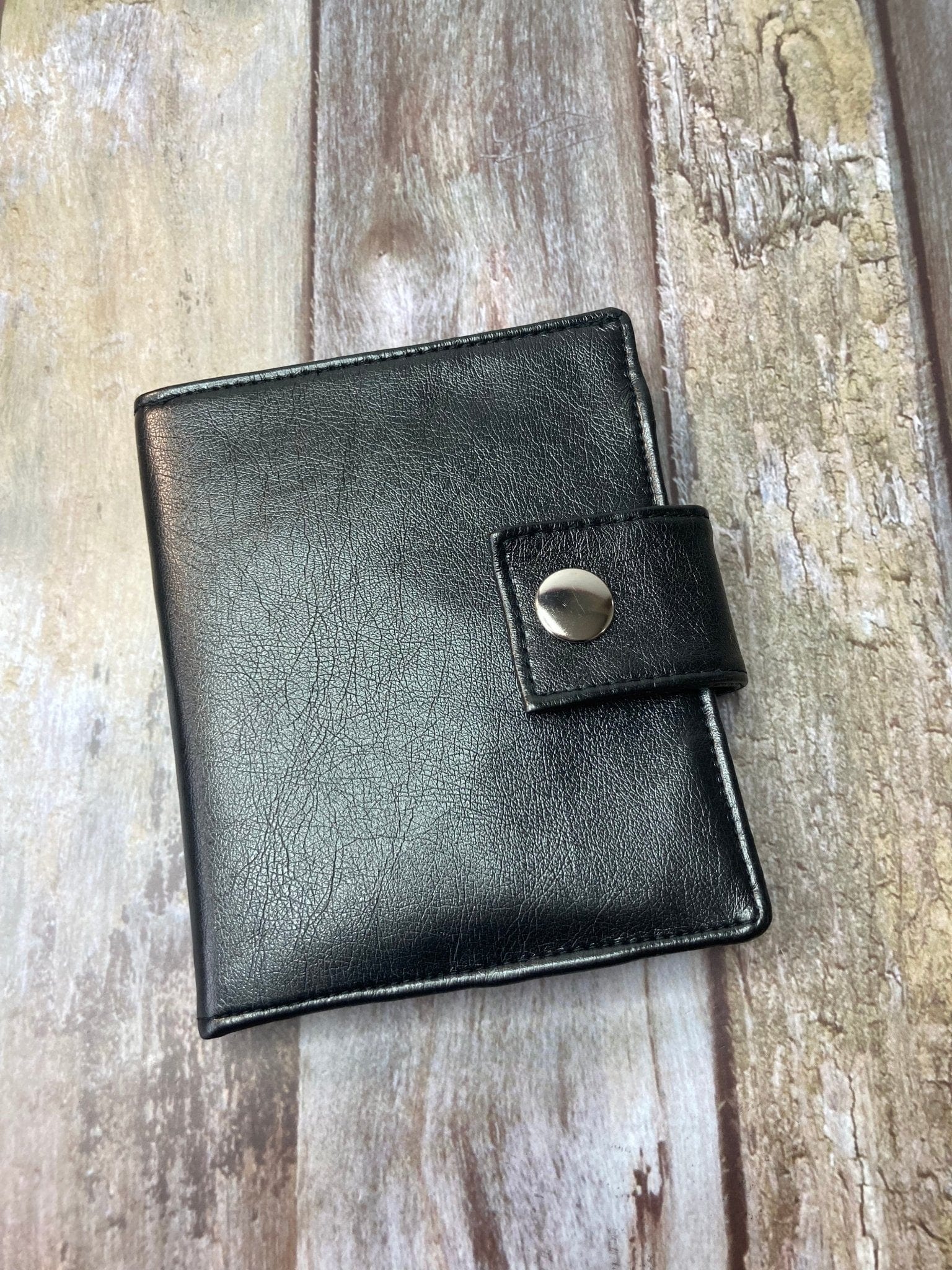 Bi-fold Black Faux Leather Wallet | Rainbow Panda 2