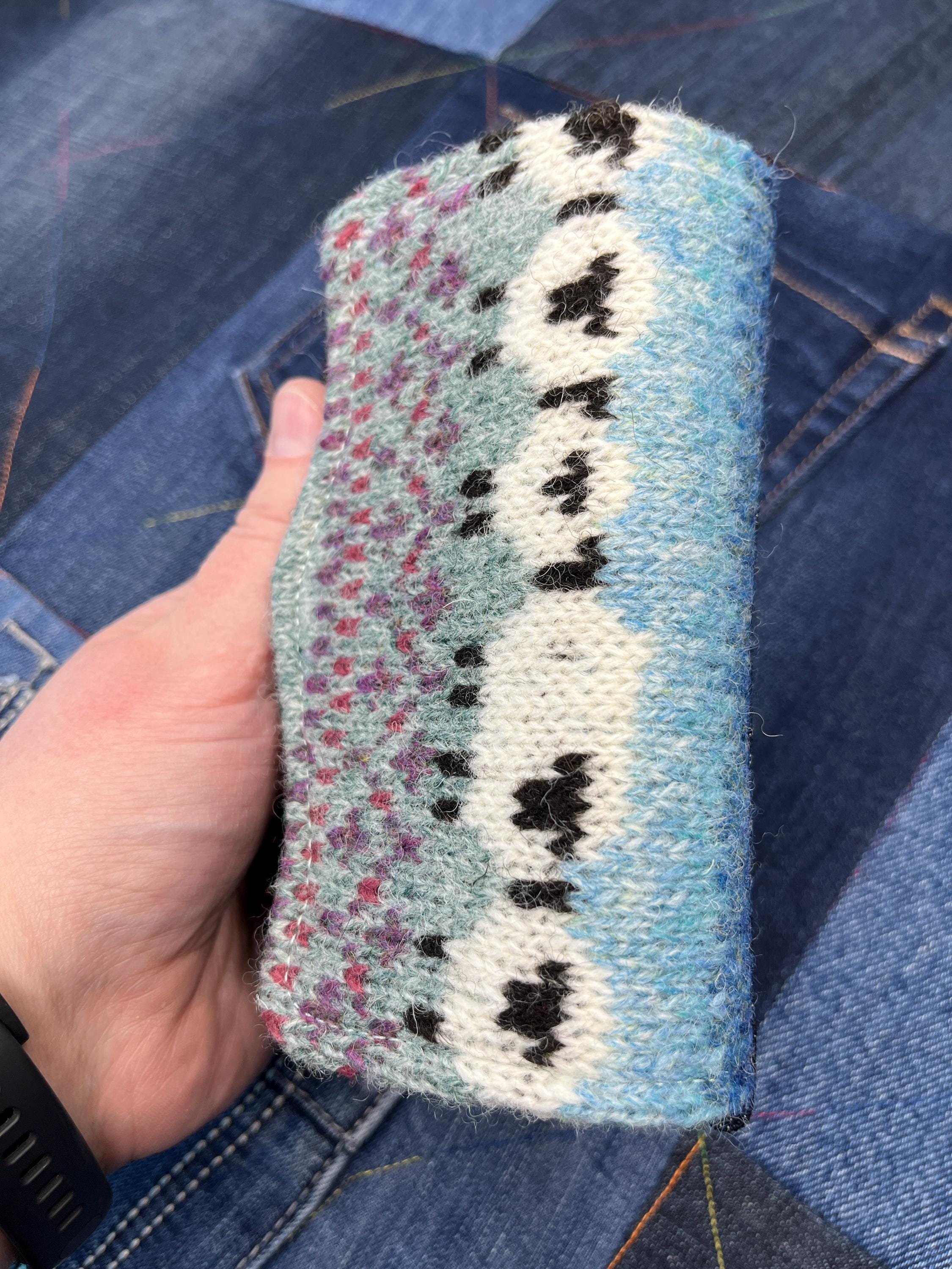 Blue Green Sheep Wool Purse - Uphouse Crafts