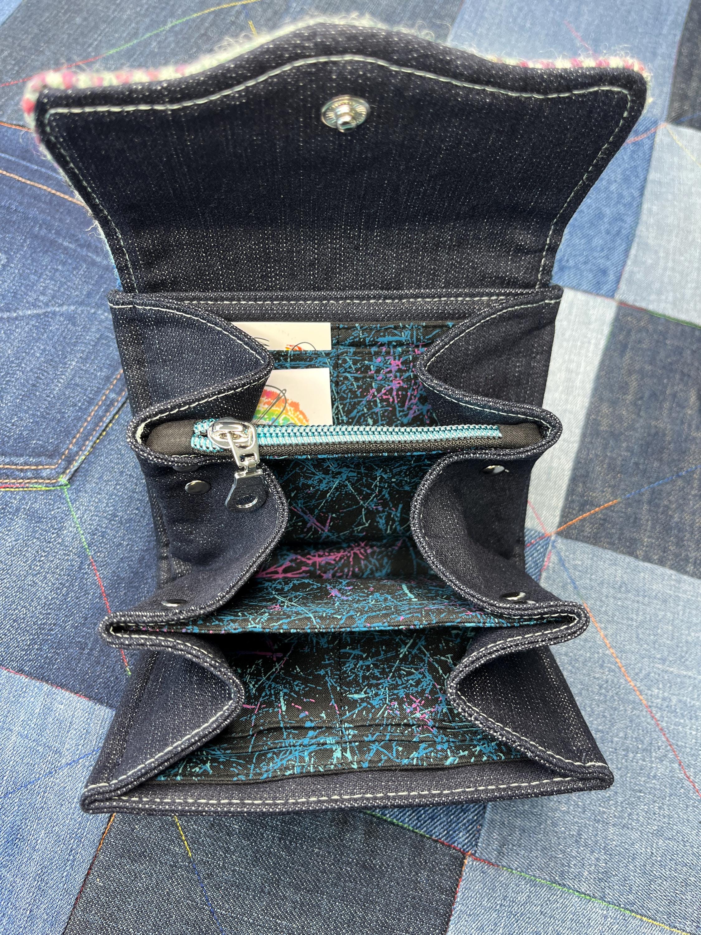 Blue Green Sheep Wool Purse - Uphouse Crafts