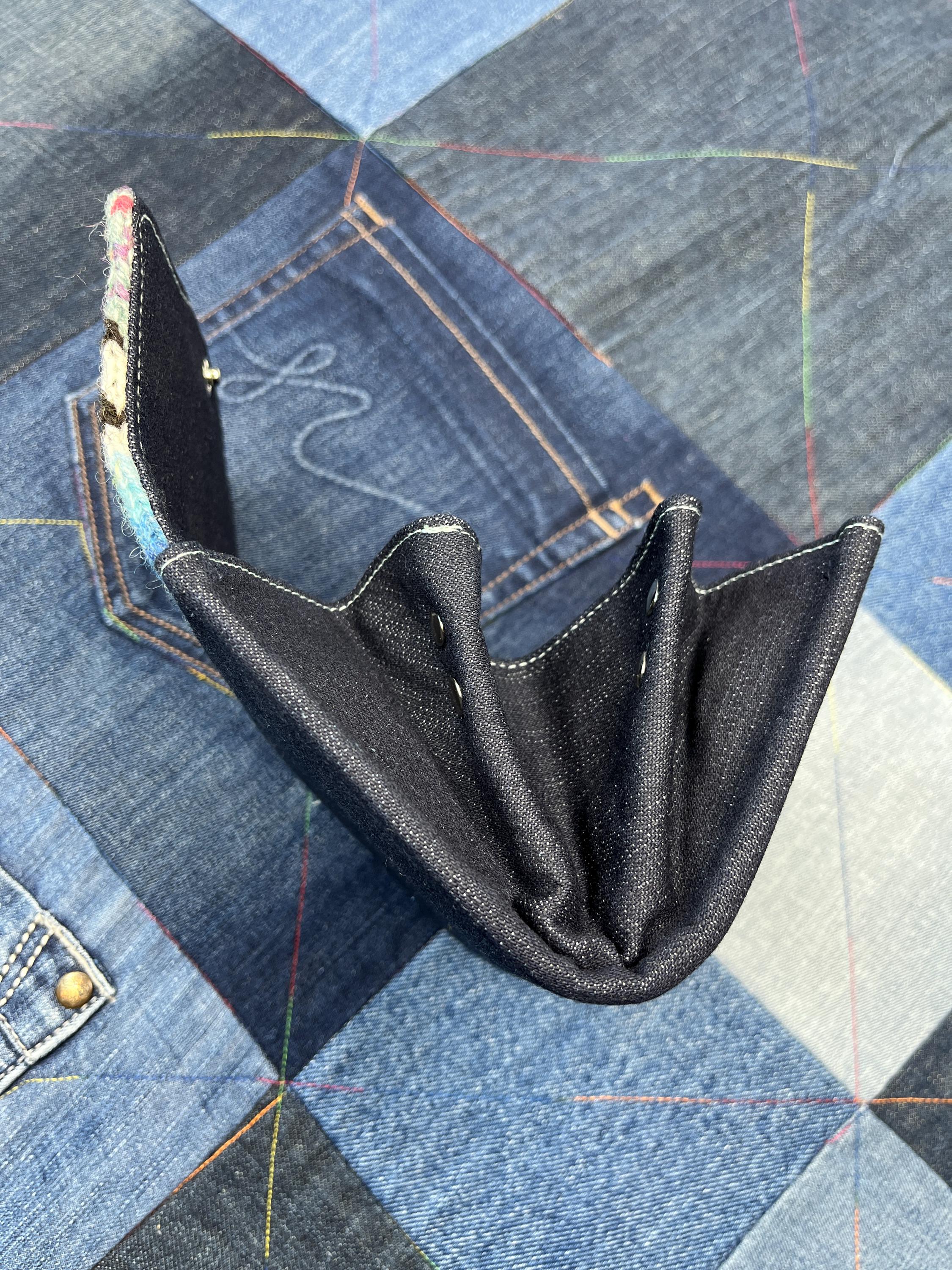 Blue Green Sheep Wool Purse - Uphouse Crafts