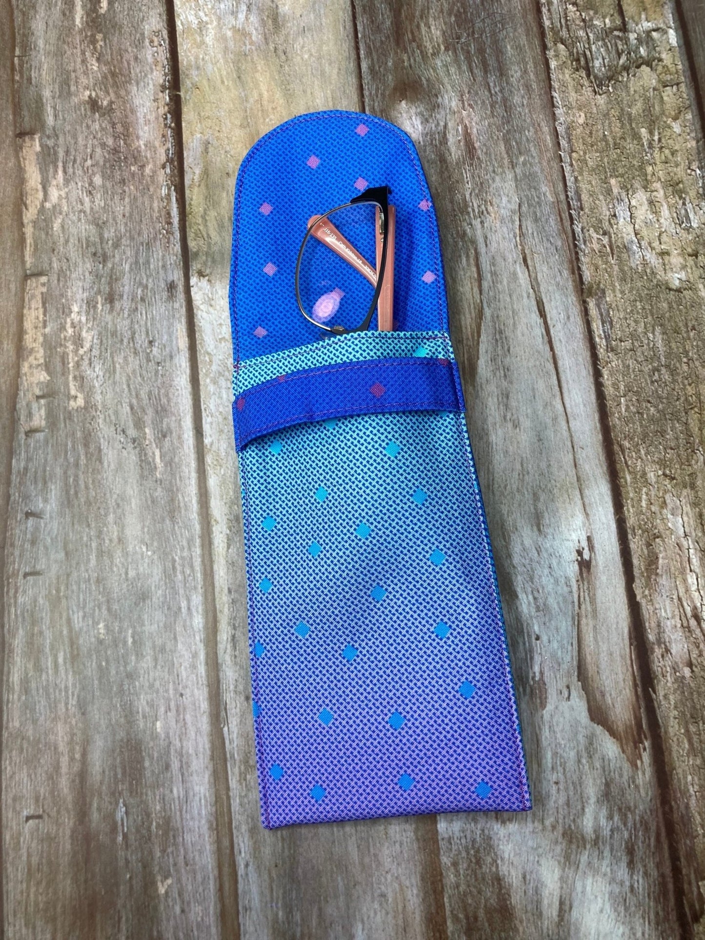 Blue Ombre Glasses Case - Uphouse Crafts