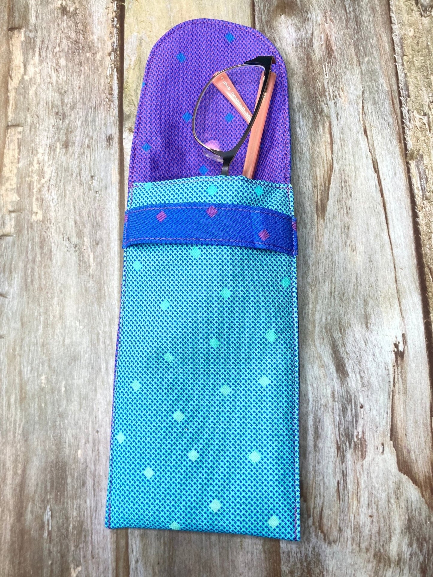 Blue Ombre Glasses Case - Uphouse Crafts