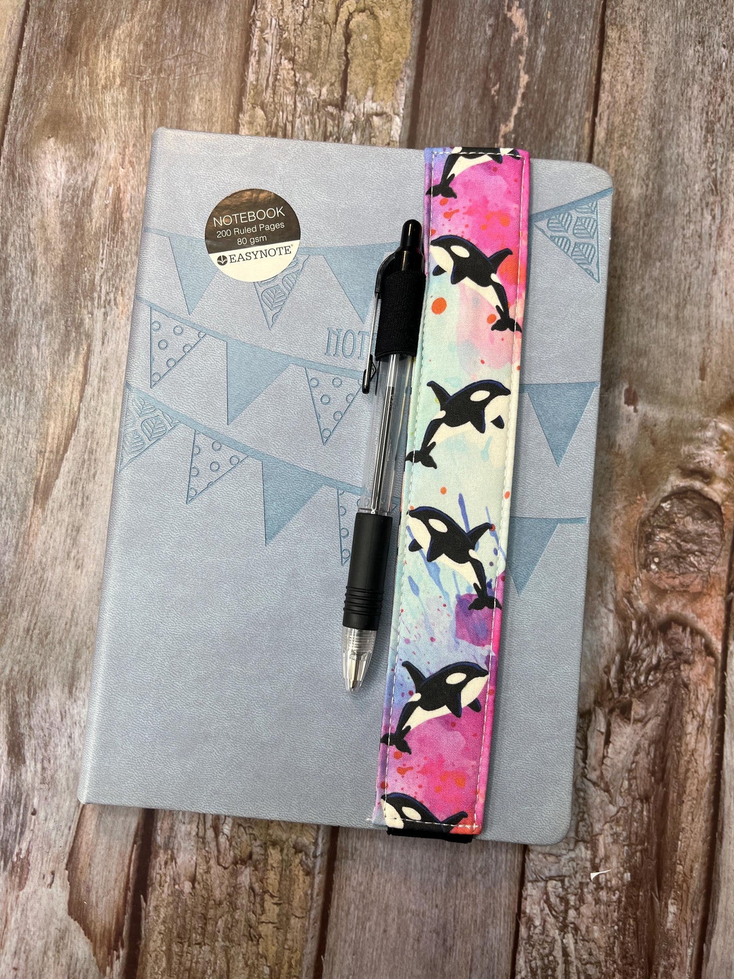 Book Mark | Rainbow Orca with Black Elastic - Uphouse Crafts