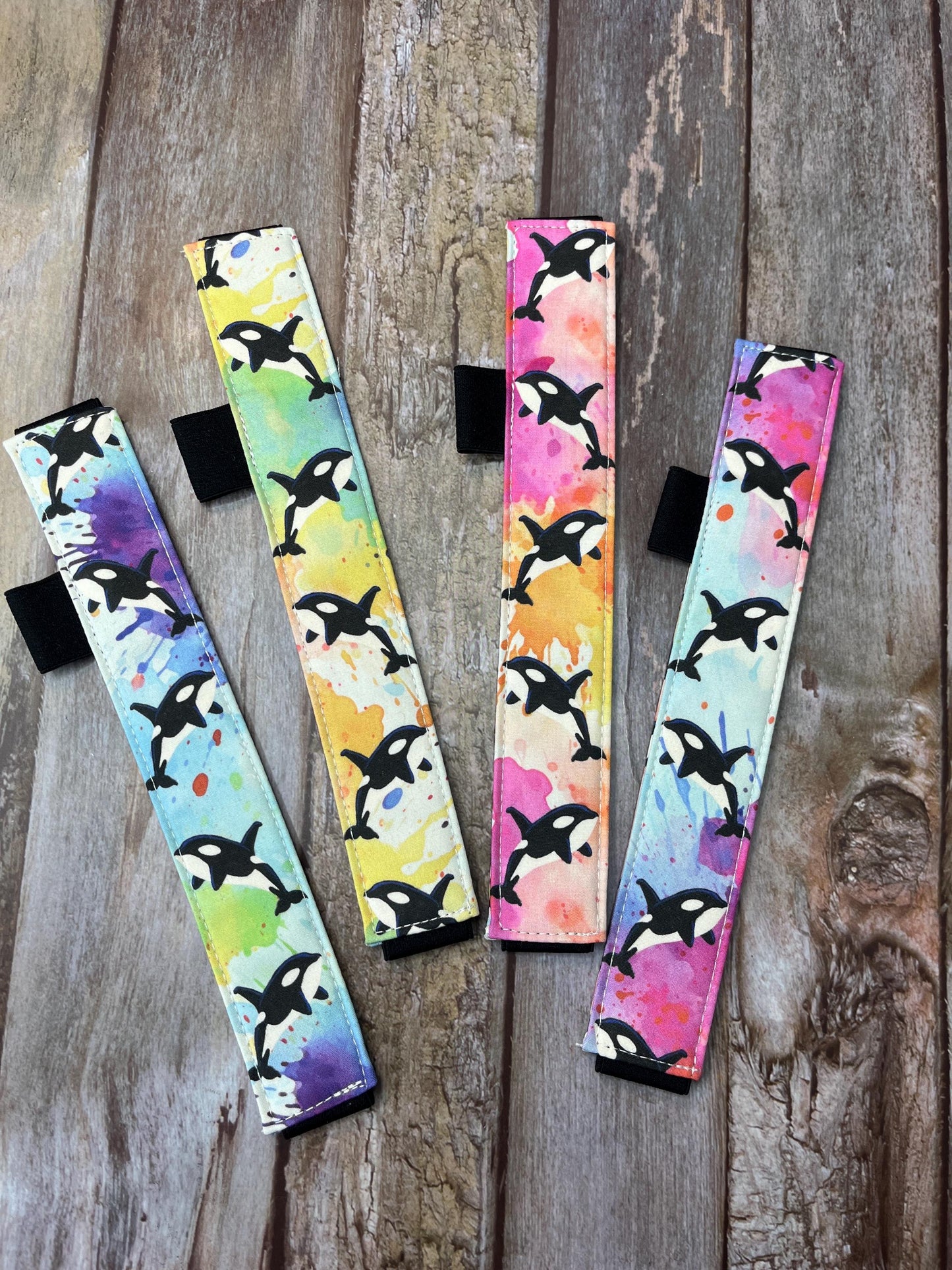 Book Mark | Rainbow Orca with Black Elastic - Uphouse Crafts