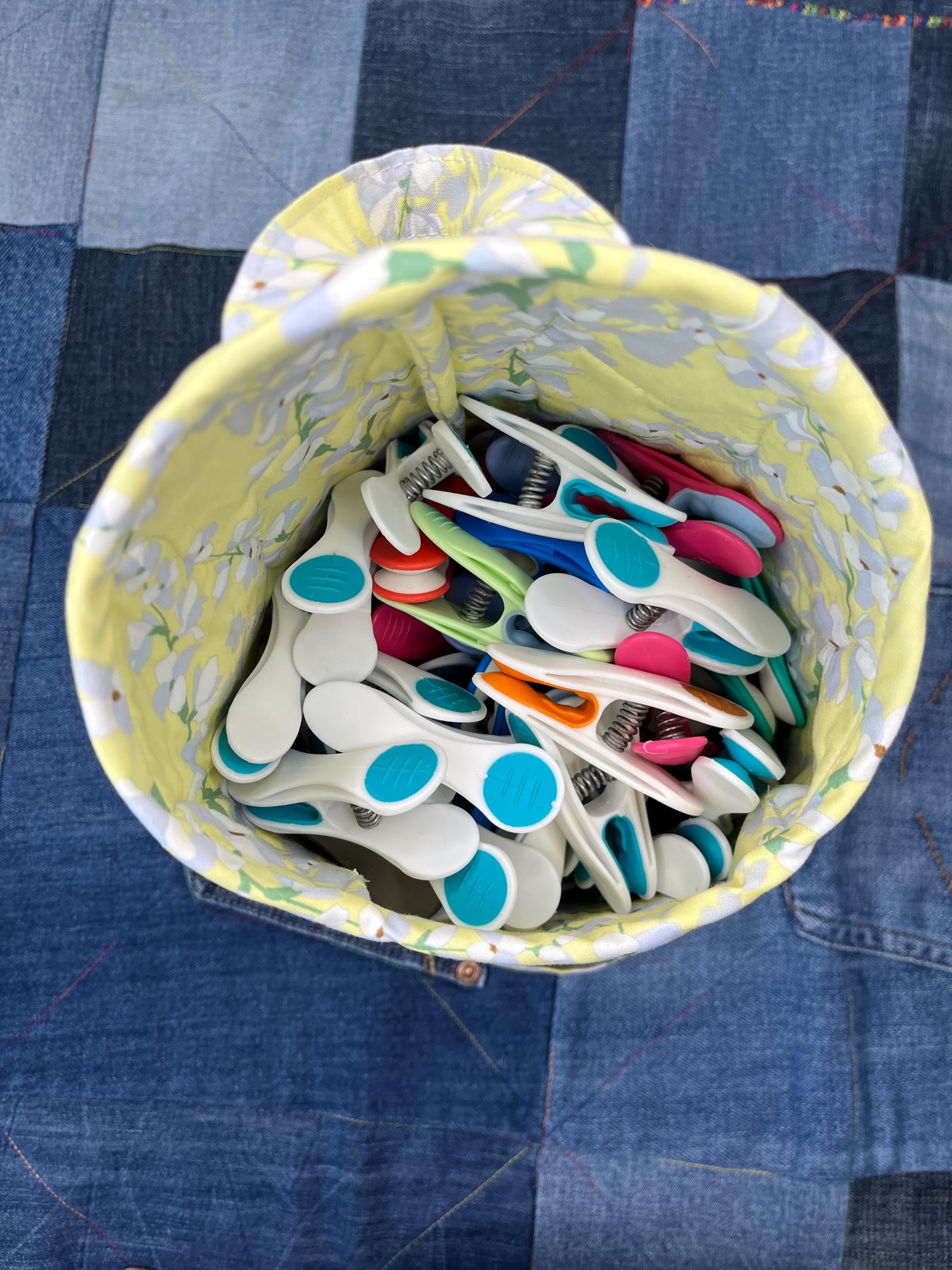 Clothes Peg Bag | Lemon Floral - Uphouse Crafts