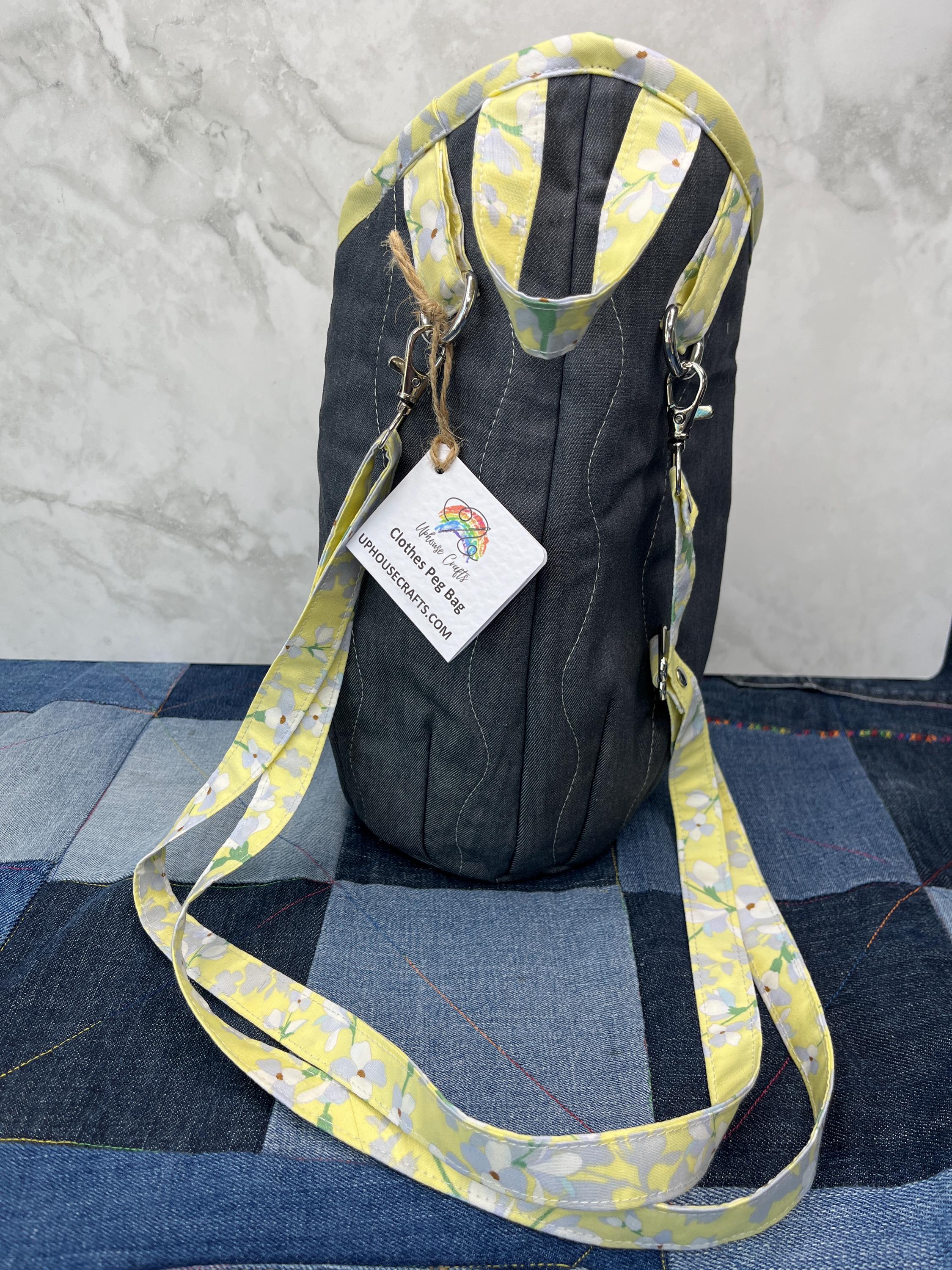 Clothes Peg Bag | Lemon Floral - Uphouse Crafts