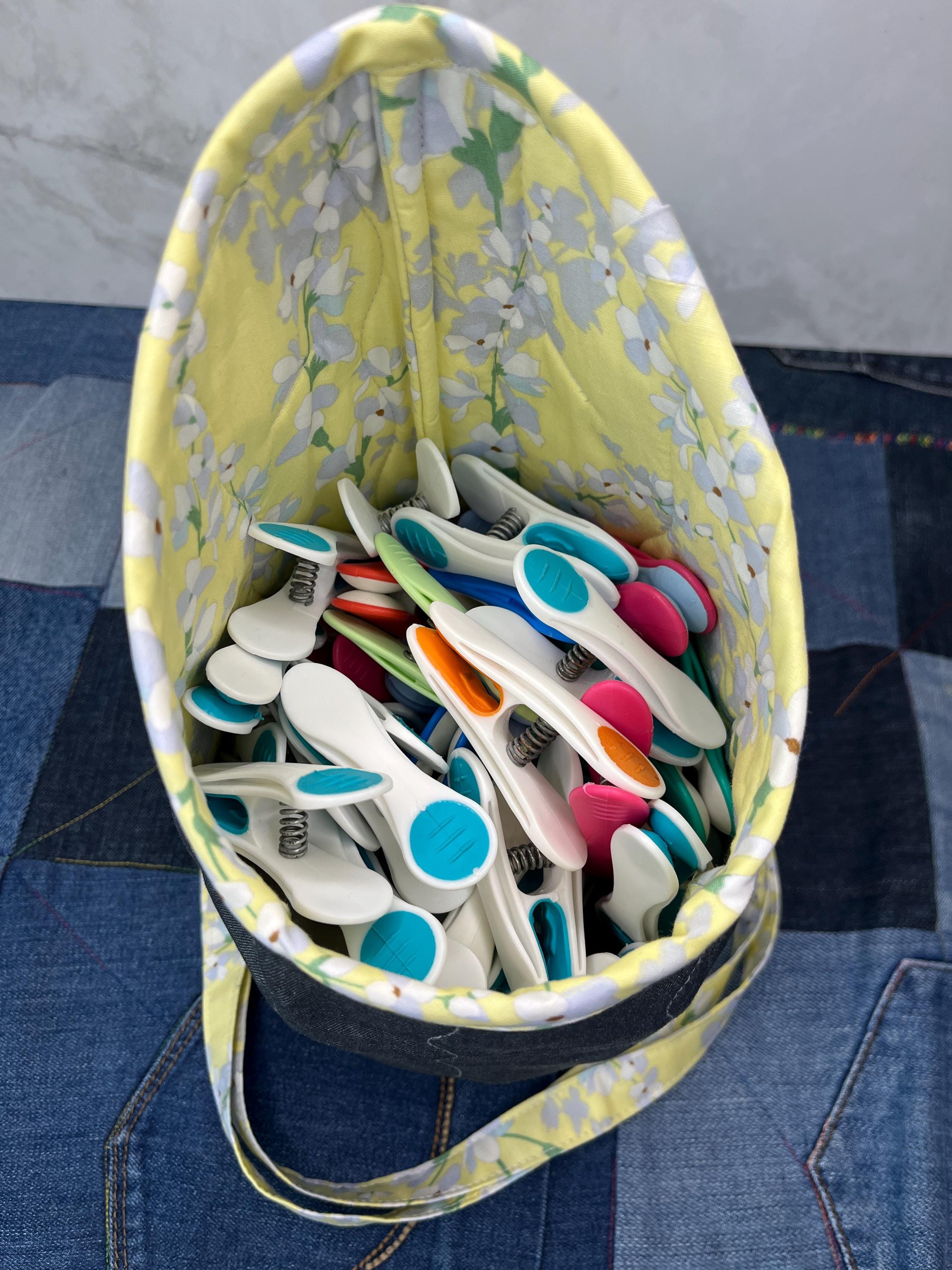 Clothes Peg Bag | Lemon Floral - Uphouse Crafts