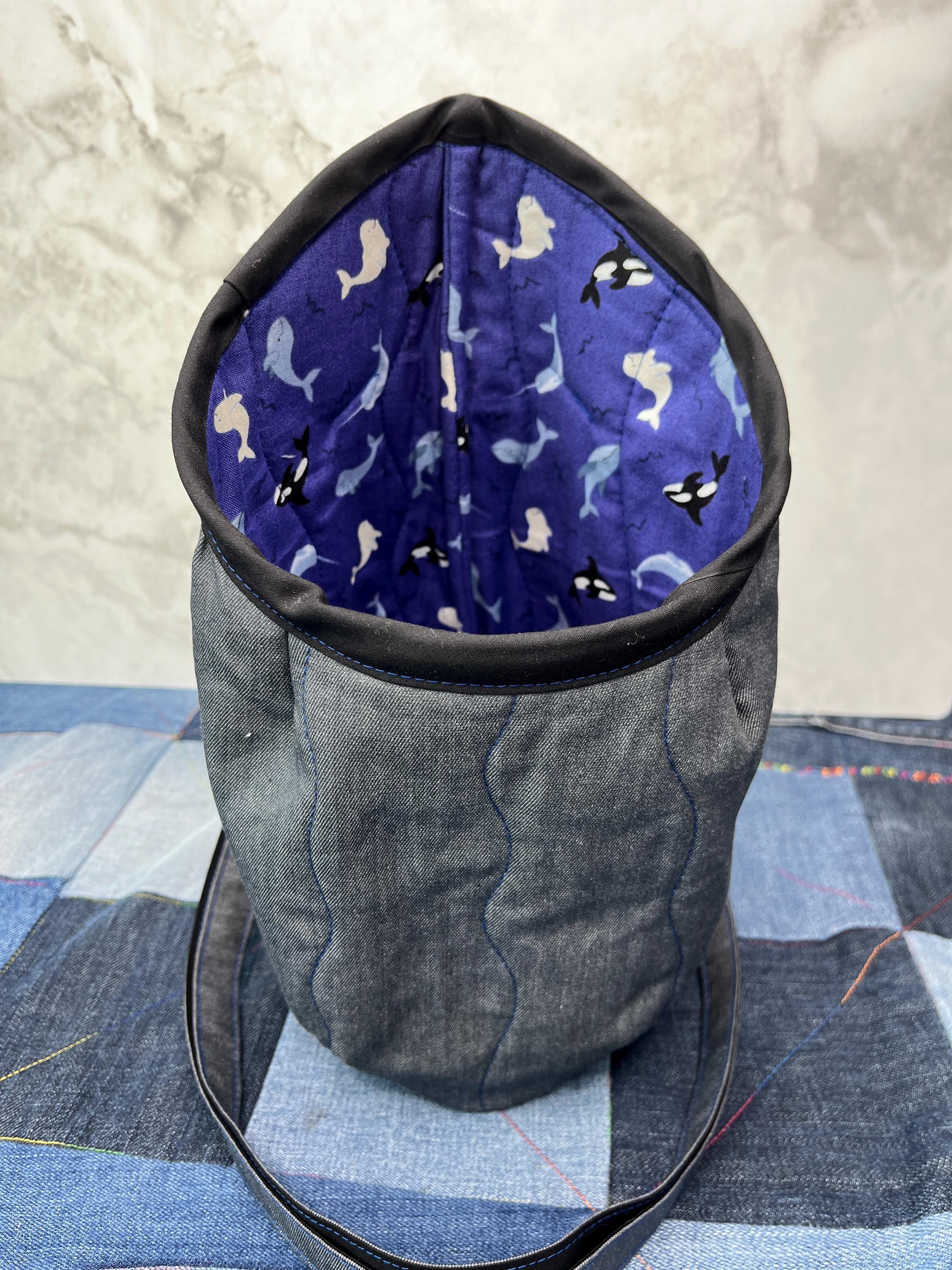 Clothes Peg Bag | Purple Blue Orca - Uphouse Crafts