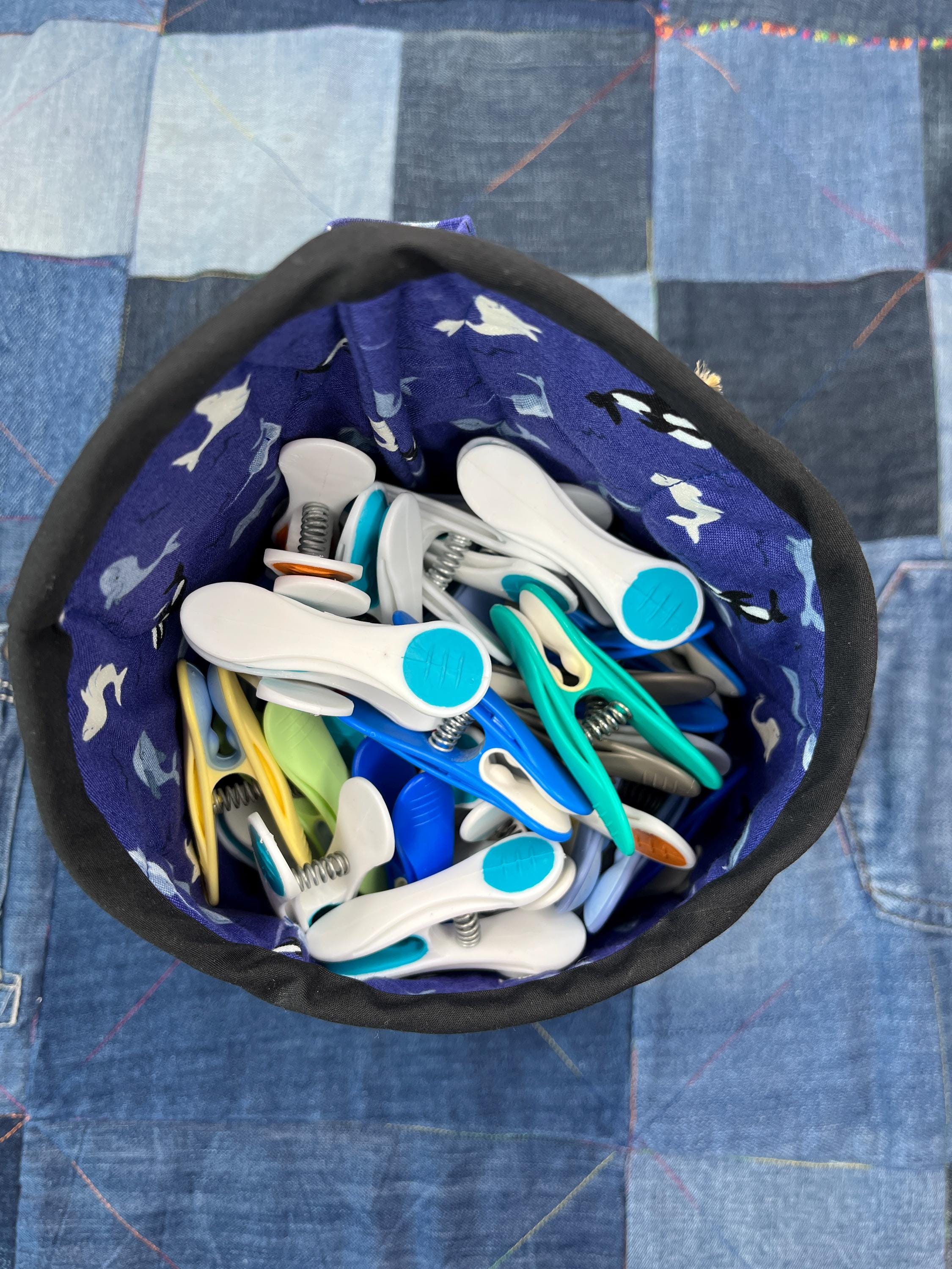 Clothes Peg Bag | Purple Blue Orca - Uphouse Crafts