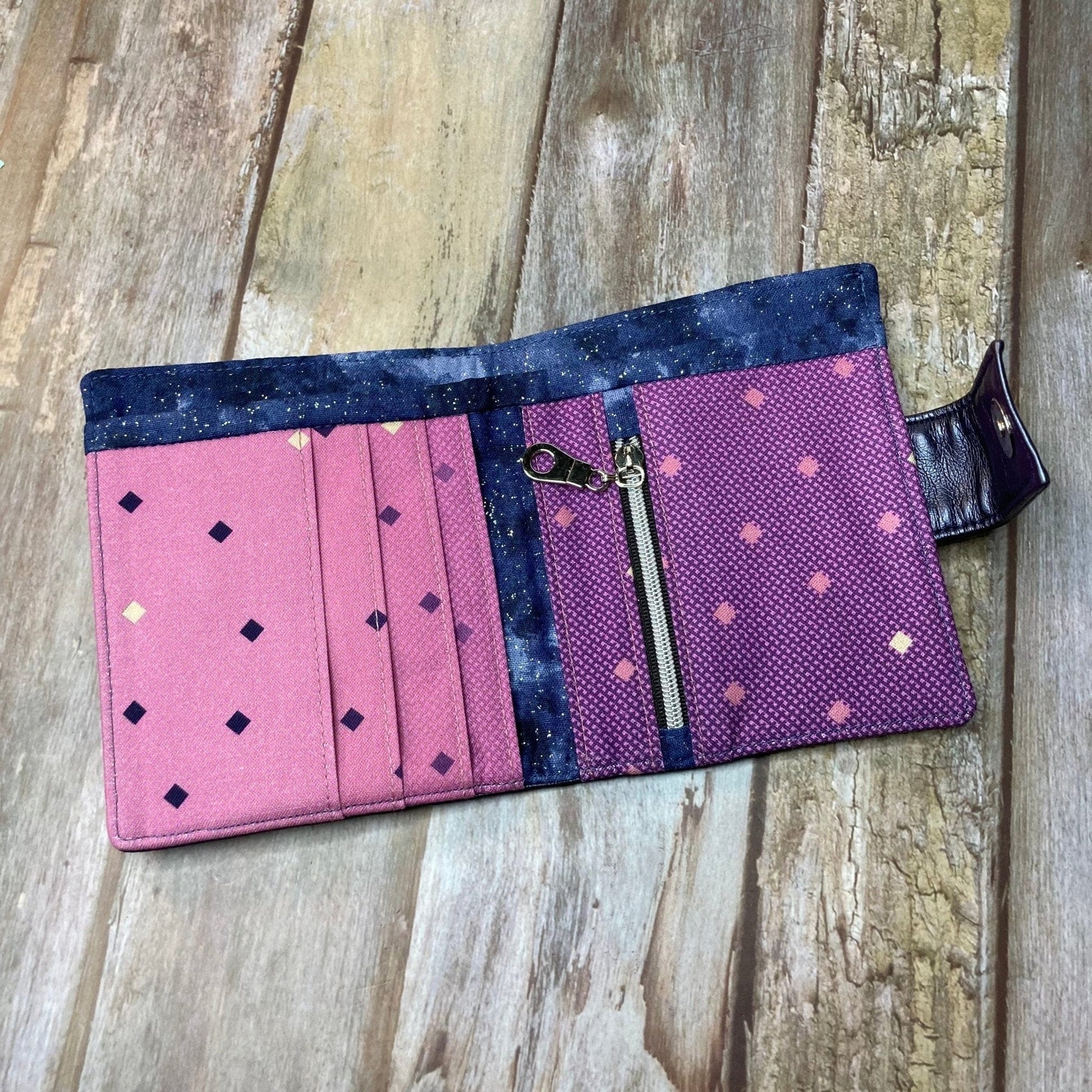 Faux Leather Bi-Fold Wallet | Navy