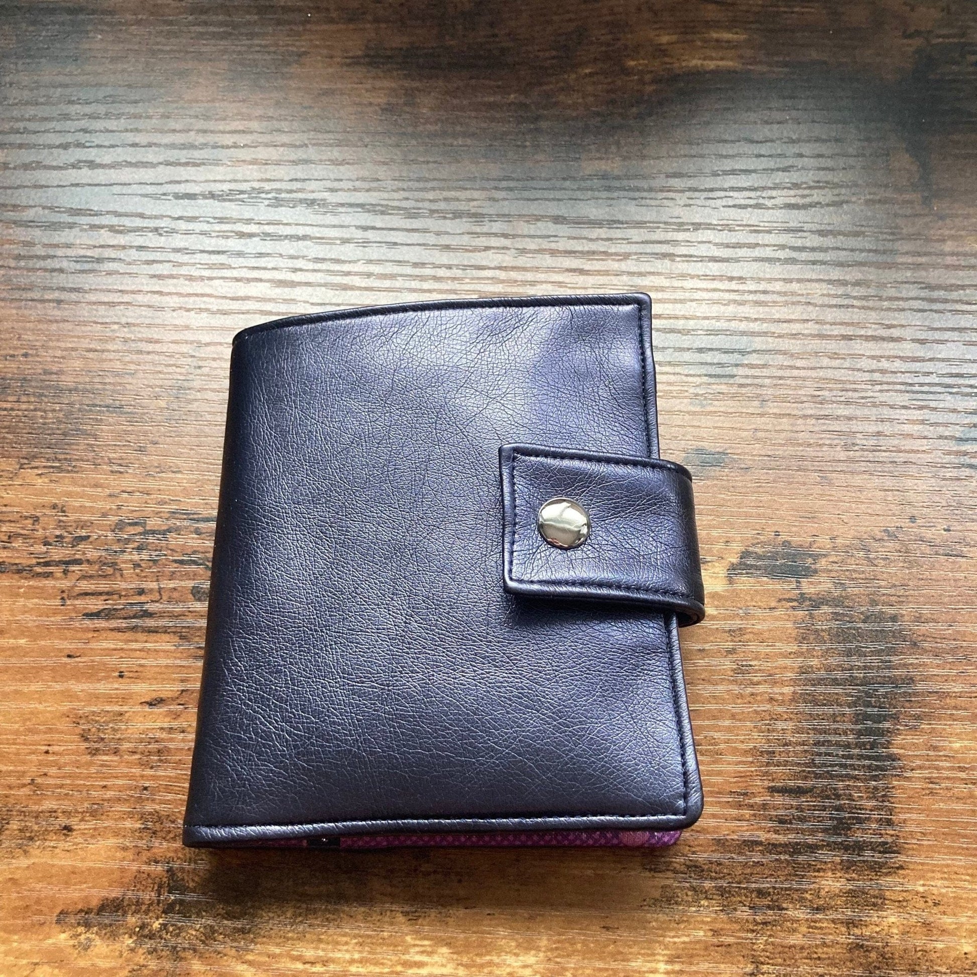 Faux Leather Bi-Fold Wallet | Navy