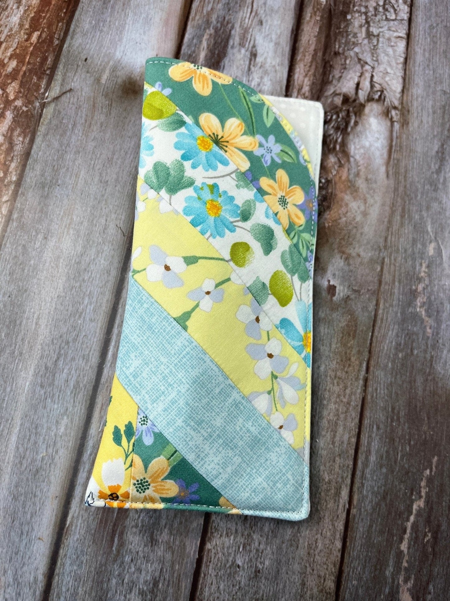 Glasses Case | Mint, Lemon, White Patchwork