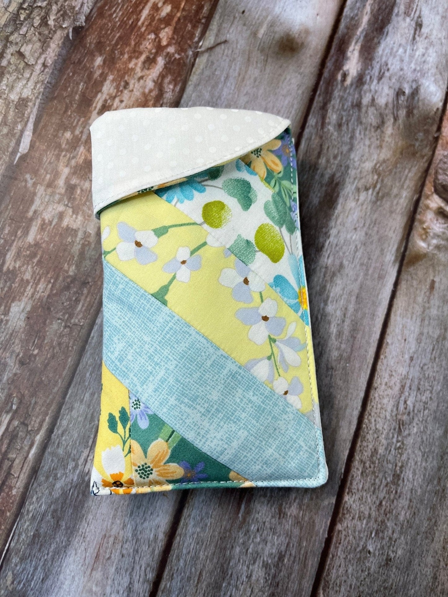 Glasses Case | Mint, Lemon, White Patchwork