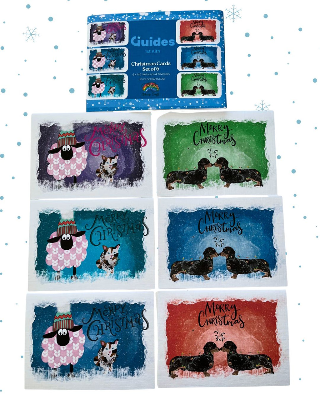 Greeting Card | Aith 1st Guides Christmas Cards set of 6 - Uphouse Crafts
