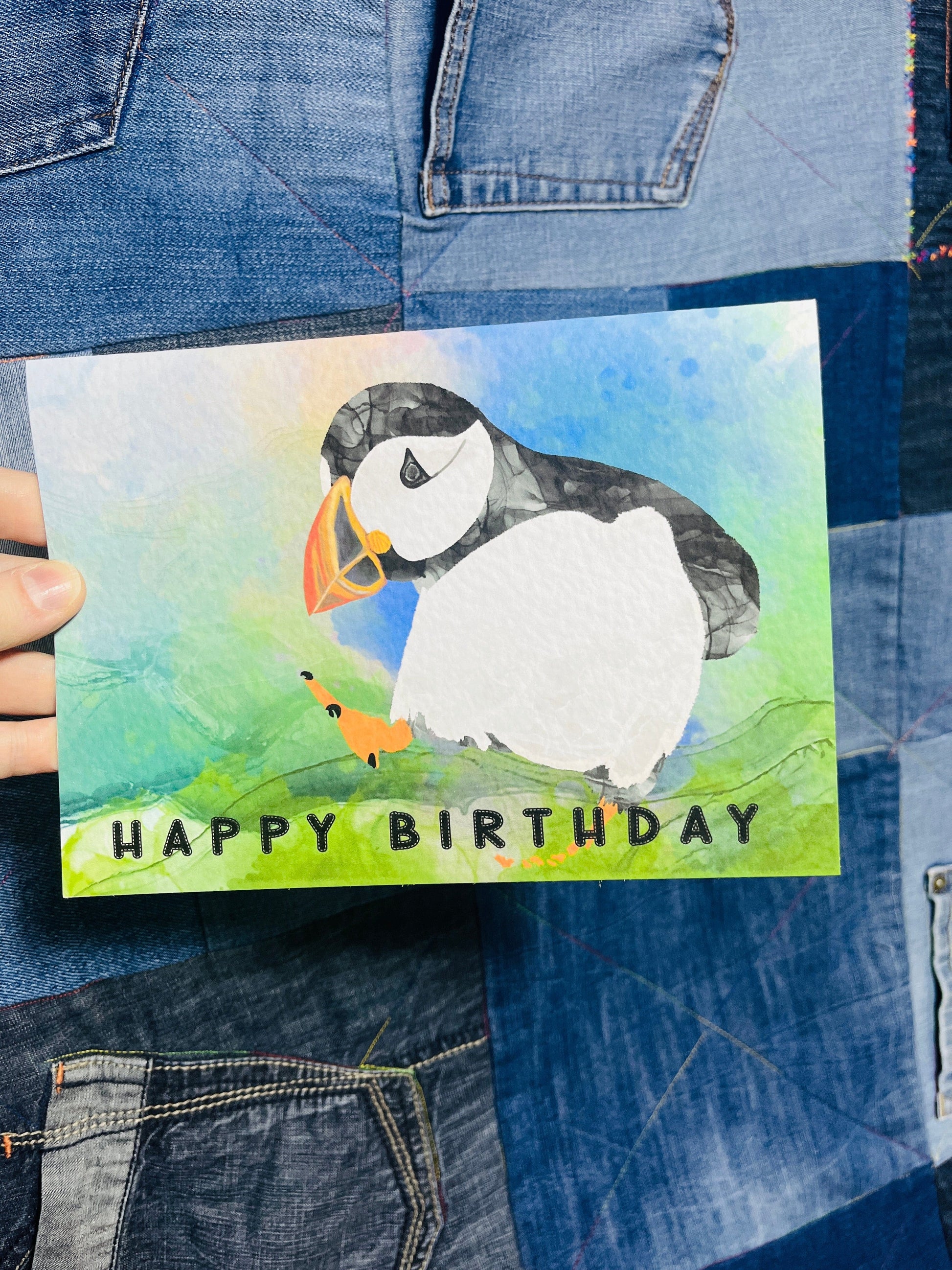 Greetings Card | Puffin Around - Personalised Birthday Card, Anniversary Card, Valentines Card