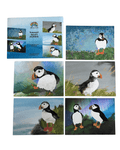 Greetings Card | Puffin - Set of 5 Notecards - Uphouse Crafts