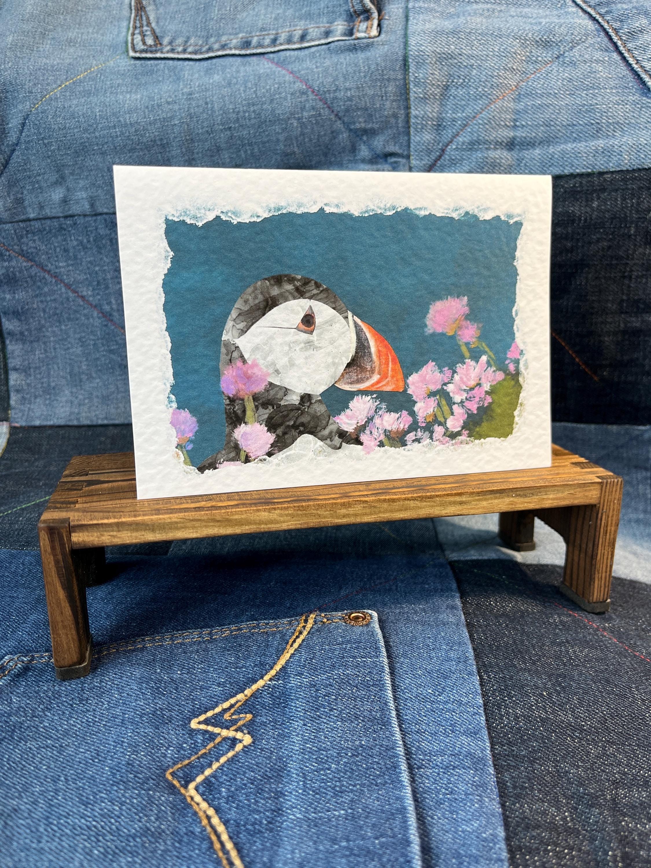 Greetings Card | Puffin - Set of 5 Notecards - Uphouse Crafts