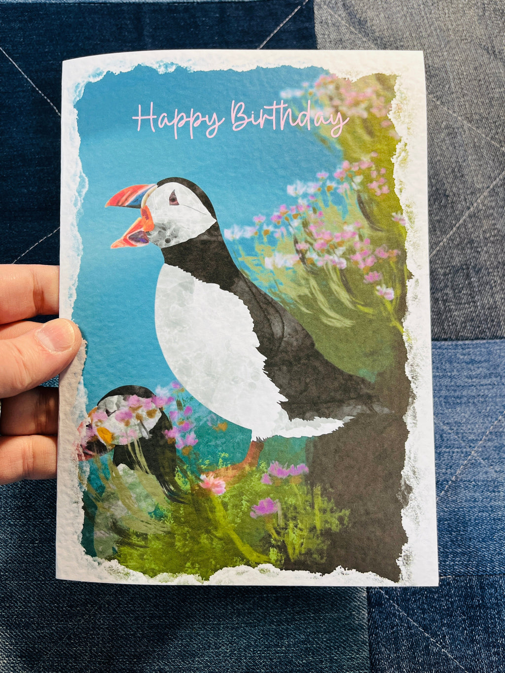 Greetings Card | Puffin Together - Personalised Birthday Card, Anniversary Card, Valentines Card - Uphouse Crafts