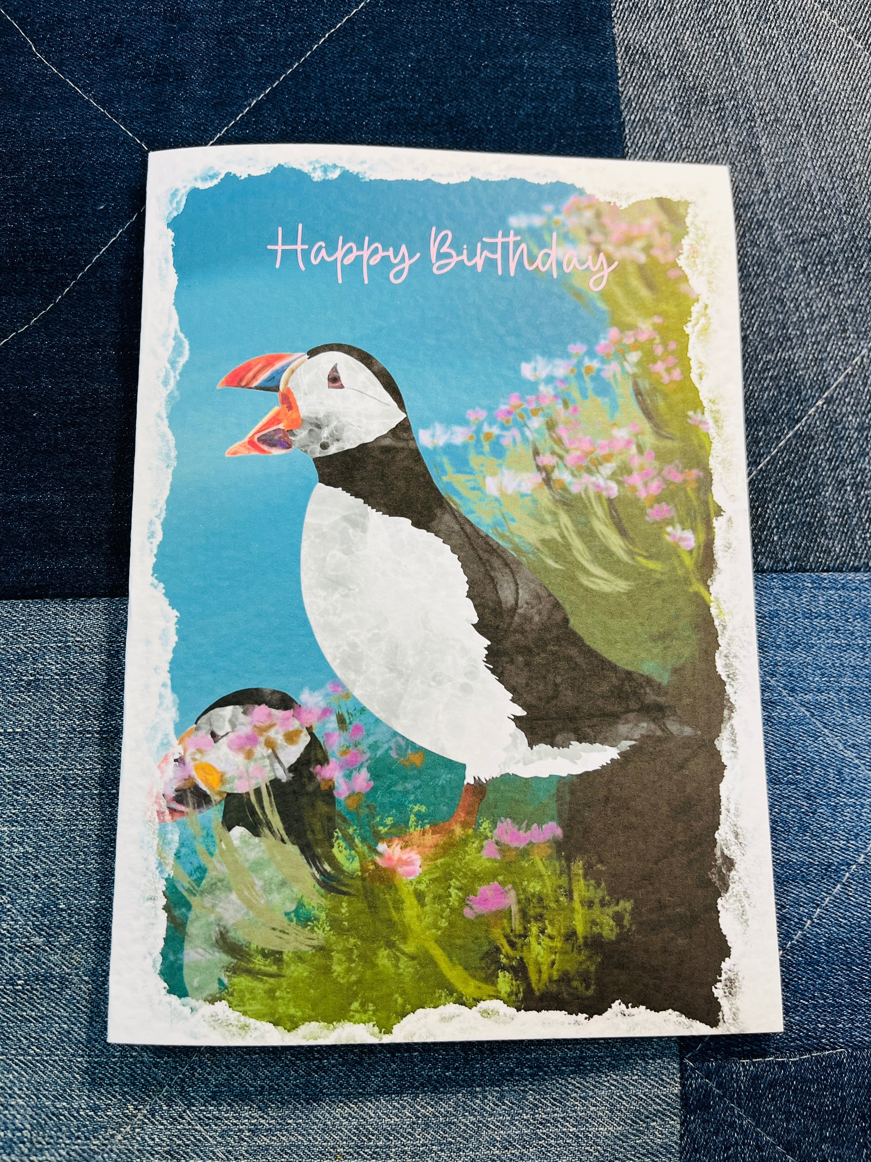 Greetings Card | Puffin Together - Personalised Birthday Card, Anniversary Card, Valentines Card - Uphouse Crafts