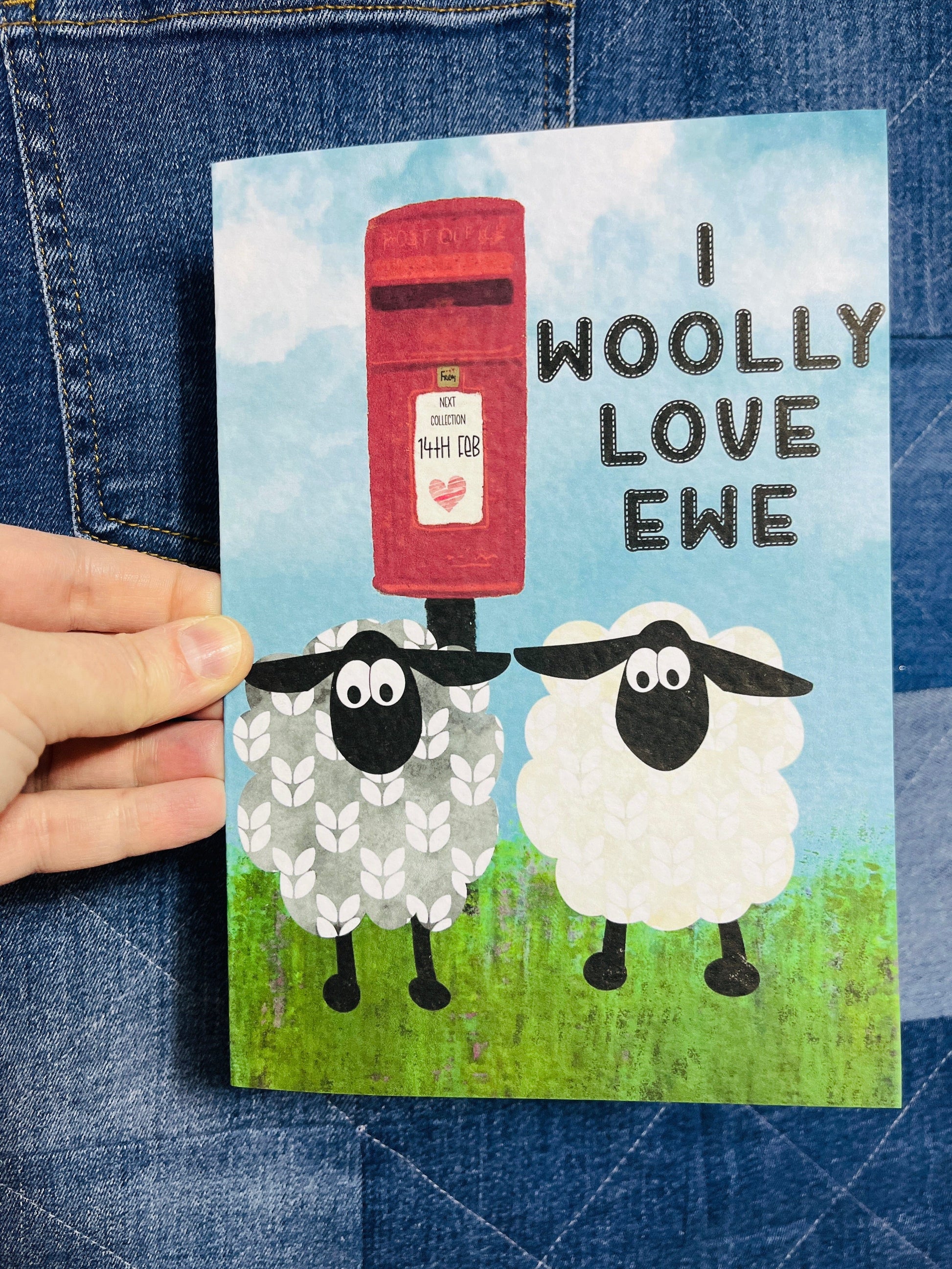 Greetings Card | Sheep Postbox - Personalised Birthday Card, Anniversary Card, Valentines Card