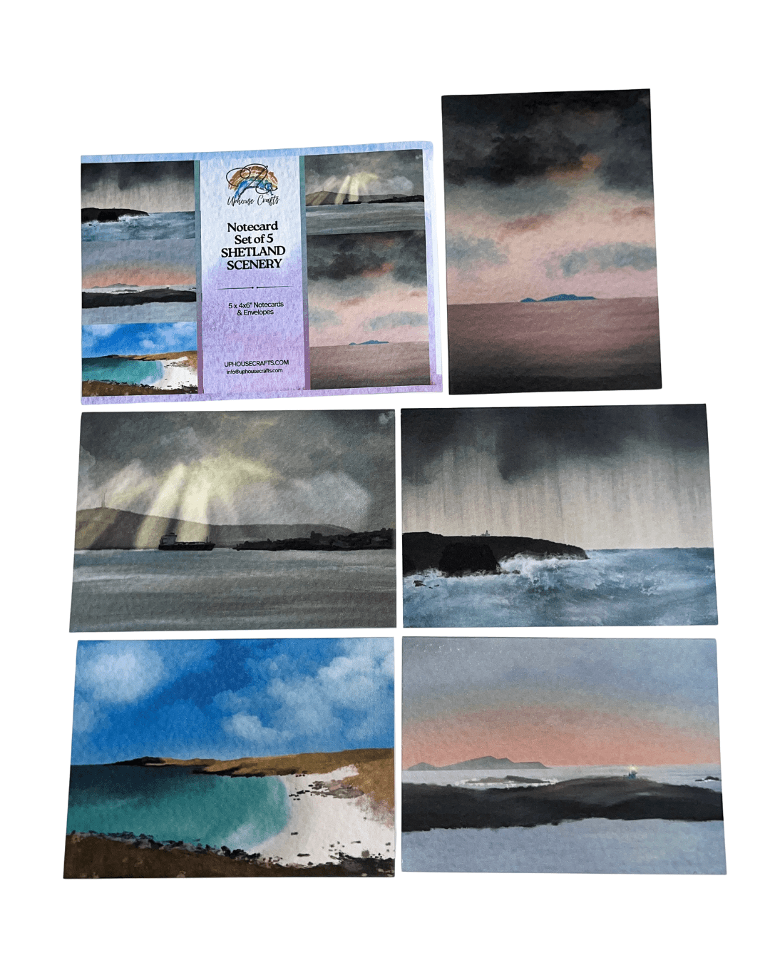 Greetings Card | Shetland Scenes - Set of 5 Notecards - Uphouse Crafts