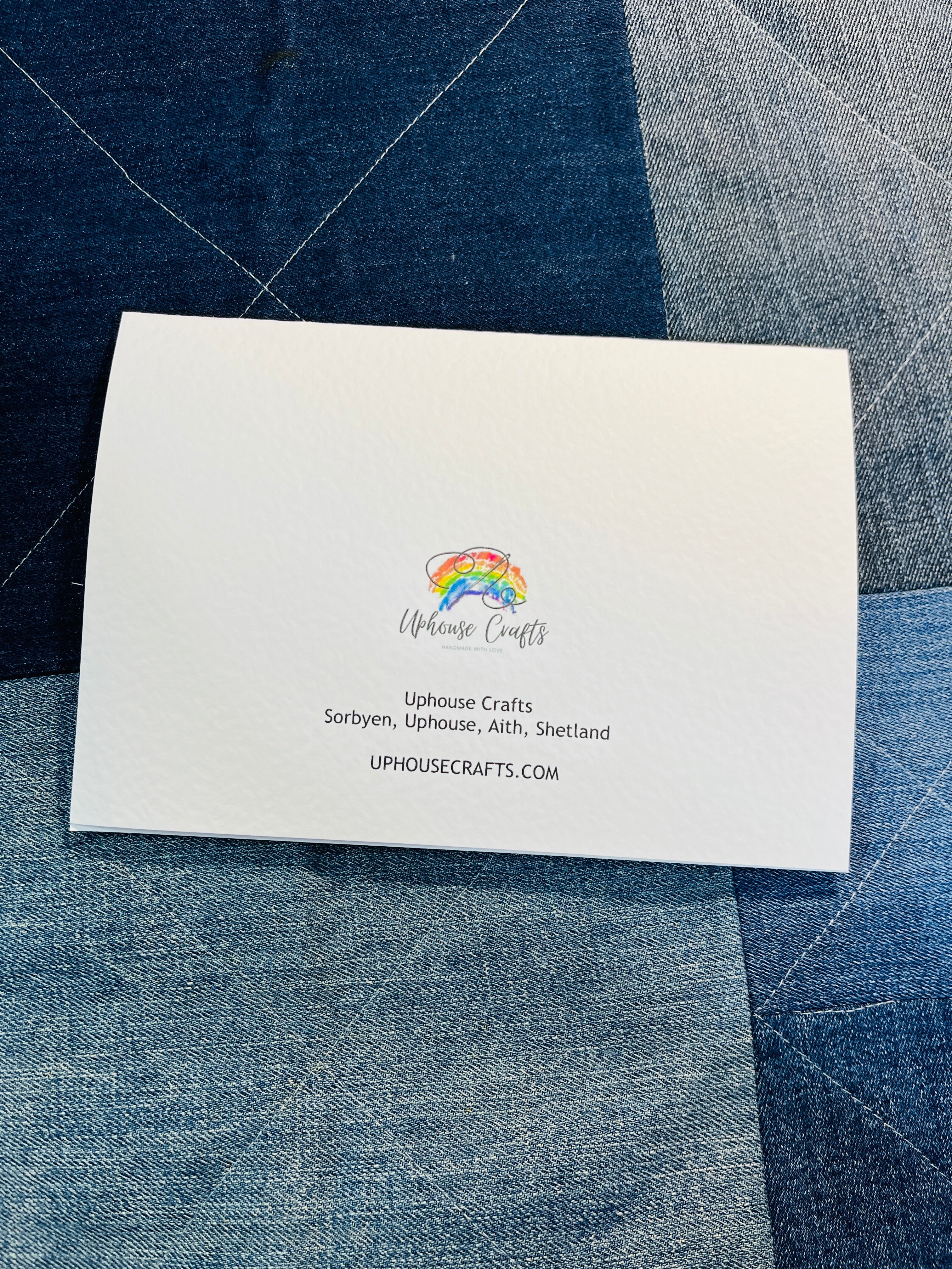 Greetings Card | Wildflower Puffin - Personalised Birthday Card, Anniversary Card, Valentines Card, Mother’s Day Card - Uphouse Crafts