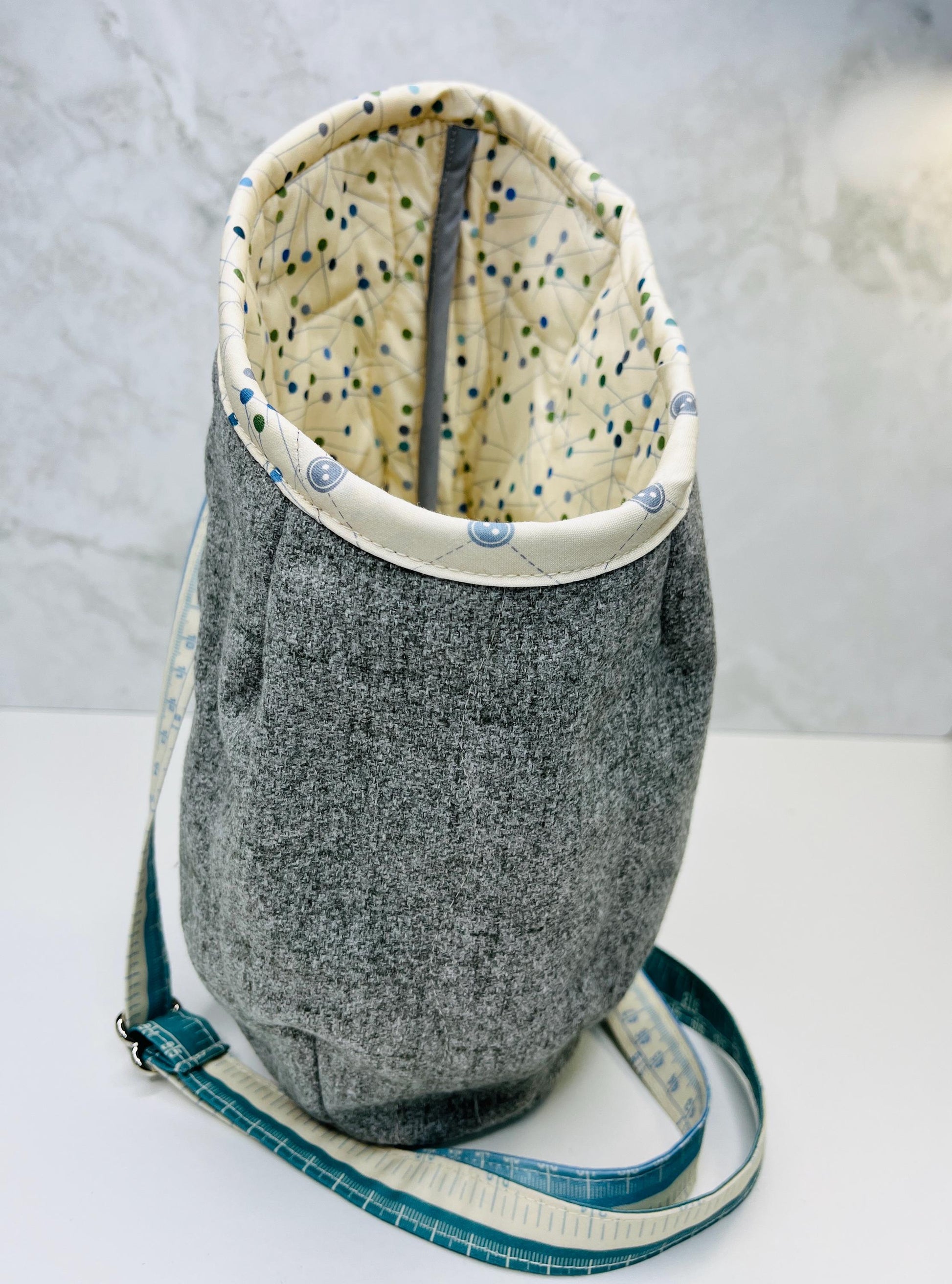 Grey Faux Wool Clothes Peg Bag - Uphouse Crafts