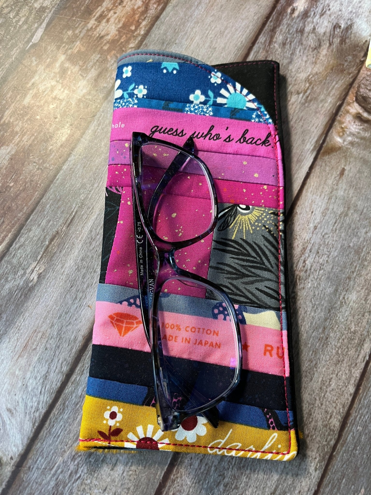 Guess Who’s Back Patchwork Glasses Case - Uphouse Crafts