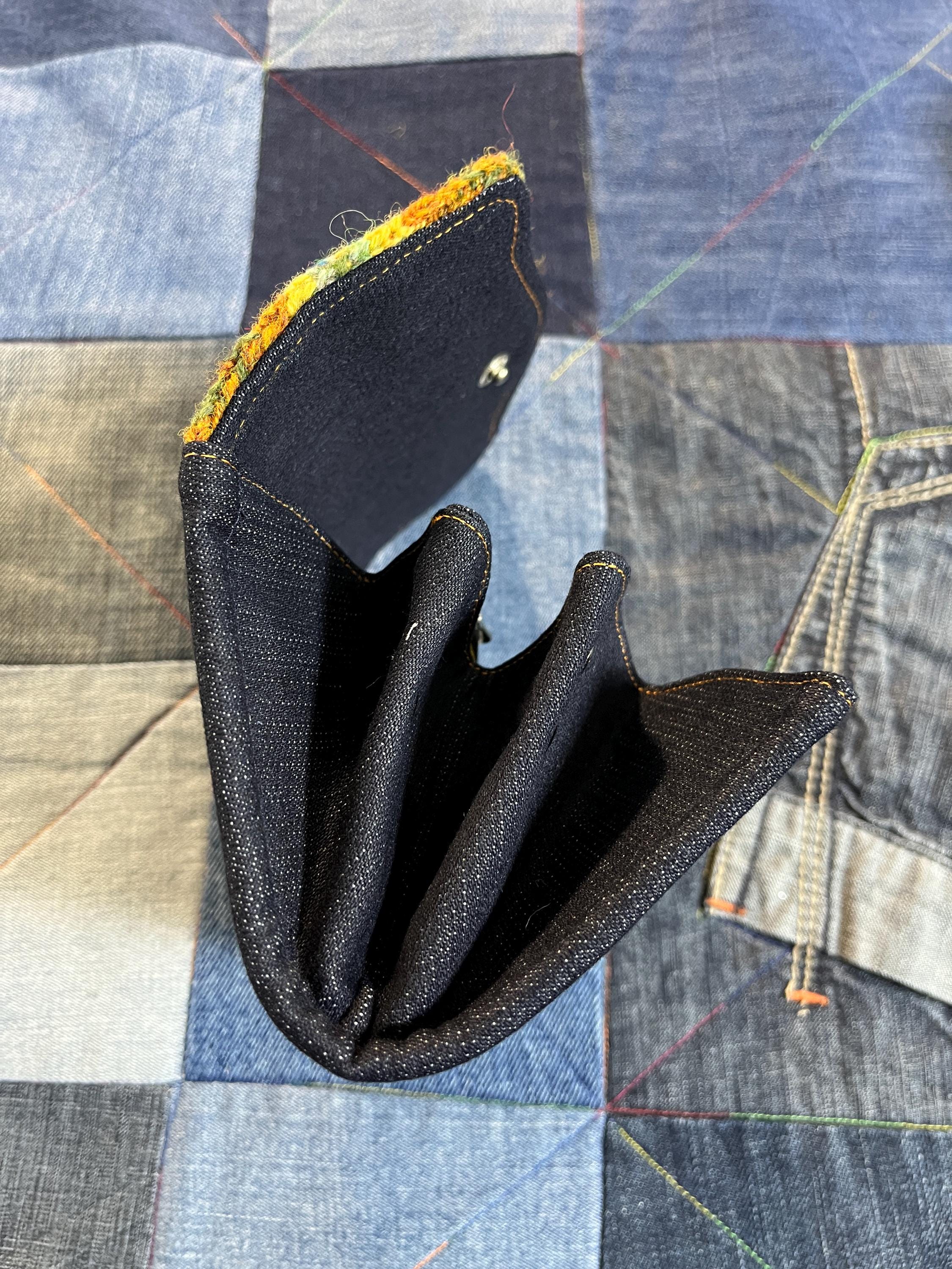 Hand Knitted Fair Isle Purse | Mustard Turquoise - Uphouse Crafts