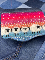 Handknitted Fair Isle Purse | Sunset Sheep - Uphouse Crafts