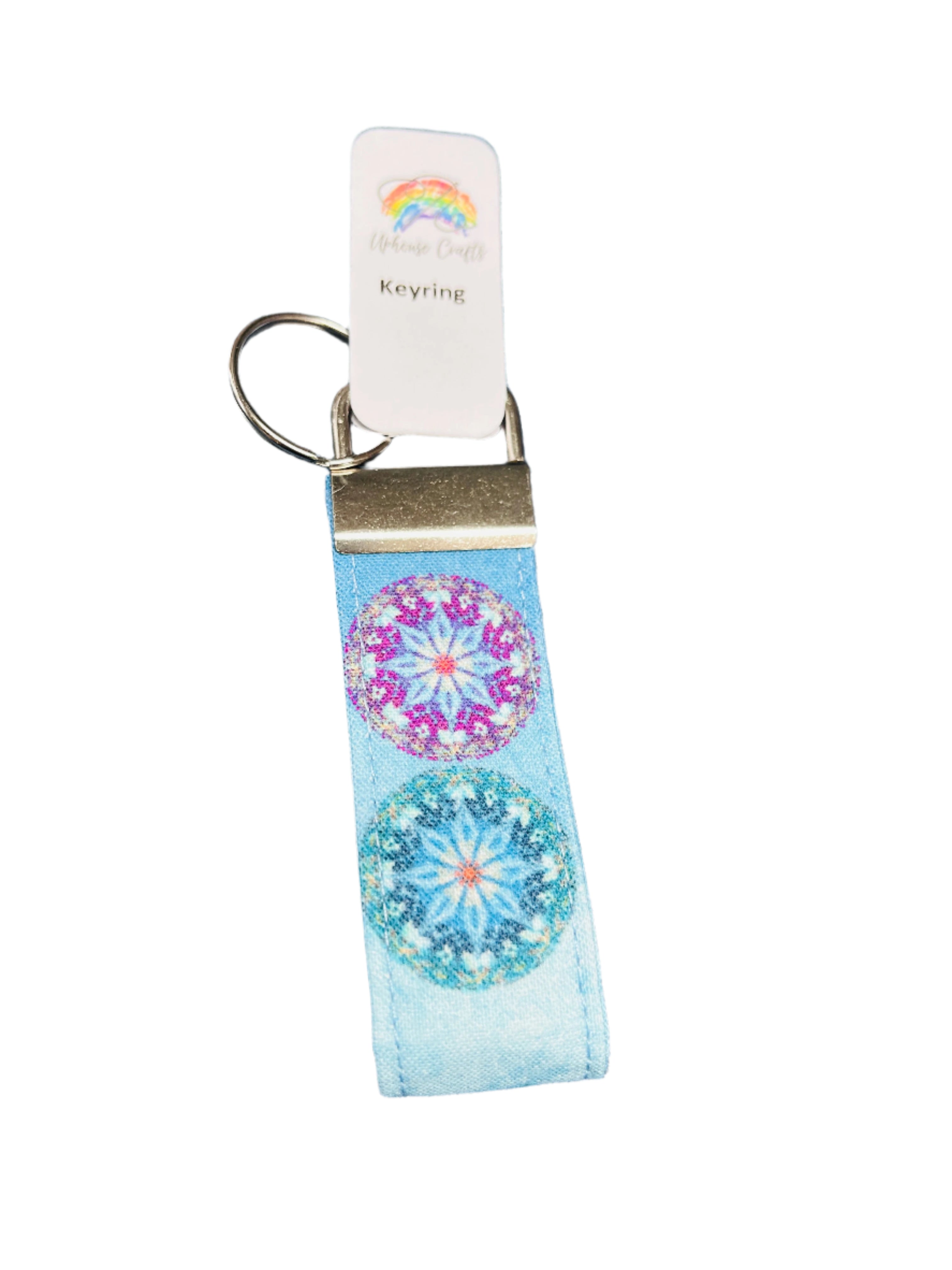 Handmade Cotton Fair Isle Design Keyring - Uphouse Crafts