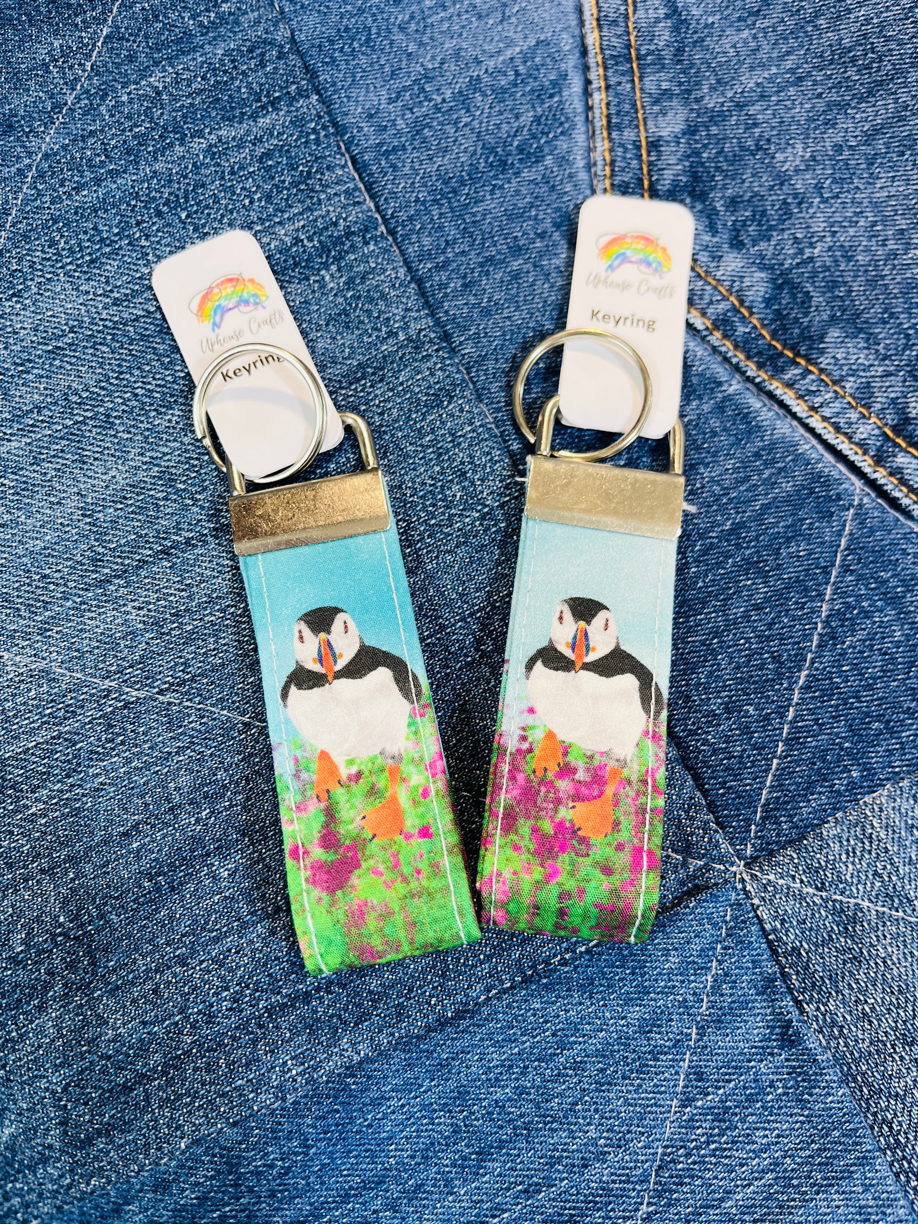 Handmade Puffin Keyring - Uphouse Crafts