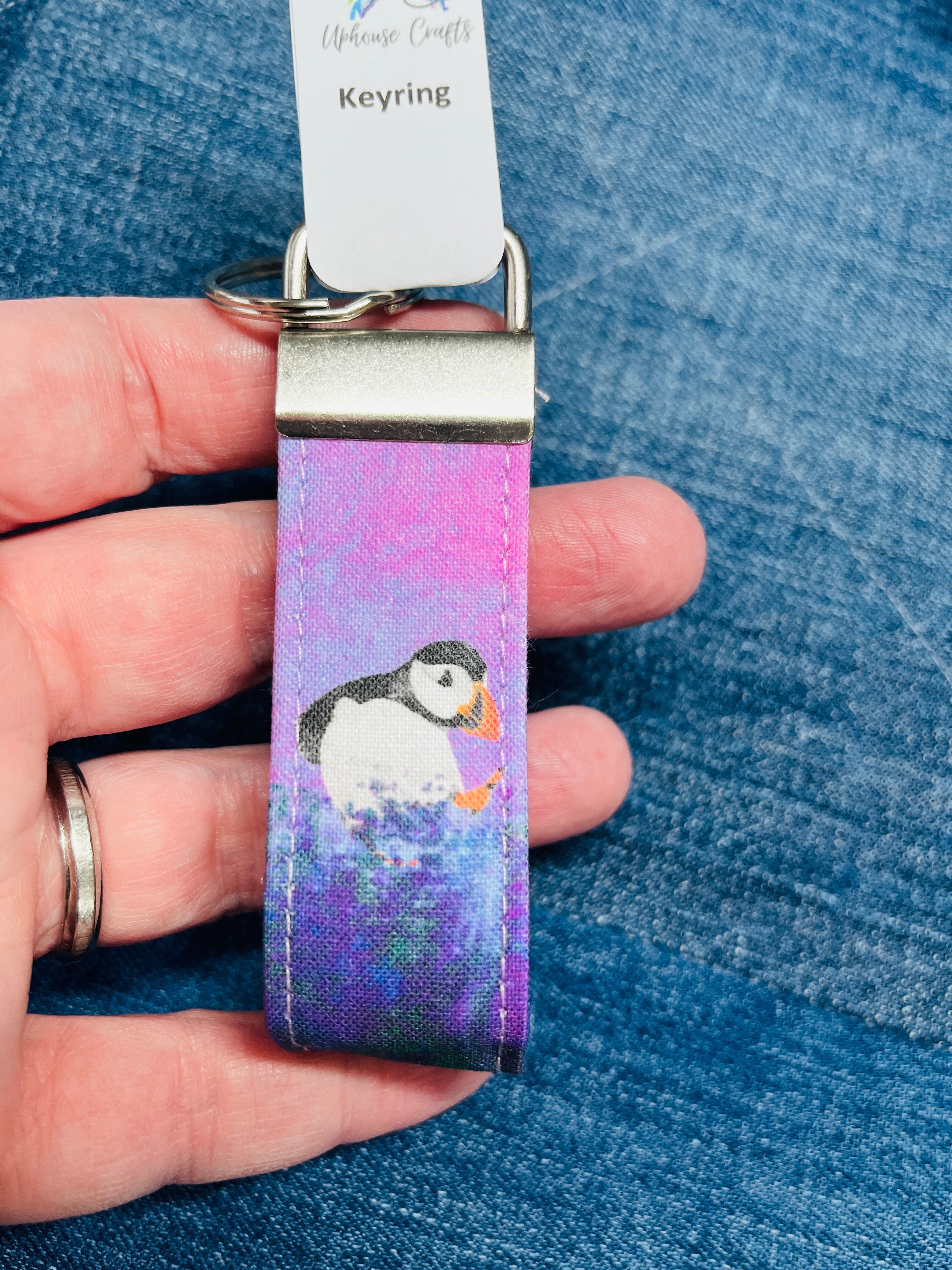 Handmade Puffin Keyring - Uphouse Crafts